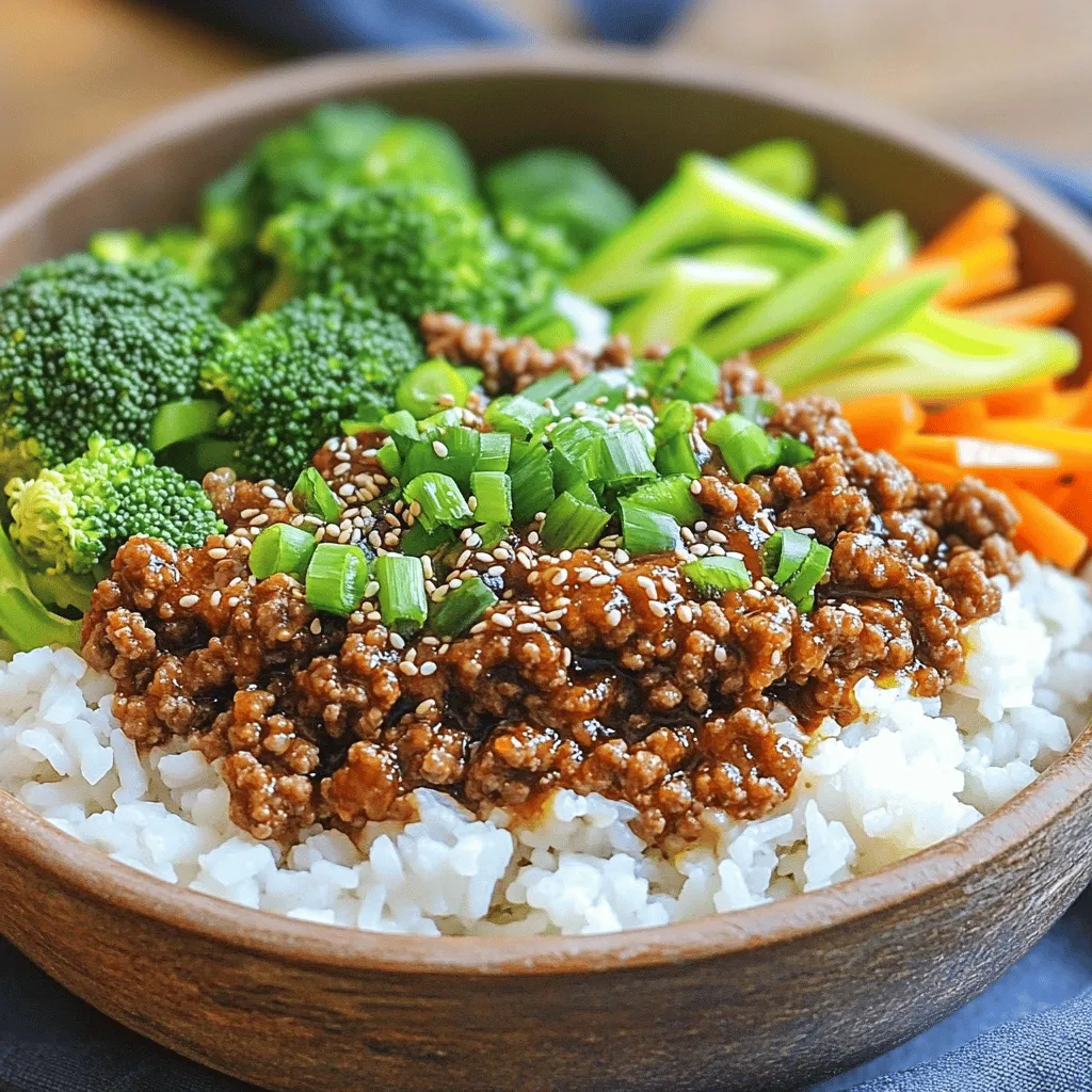 The key to a great korean ground beef bowl recipe lies in its ingredients. You need fresh and bold flavors.