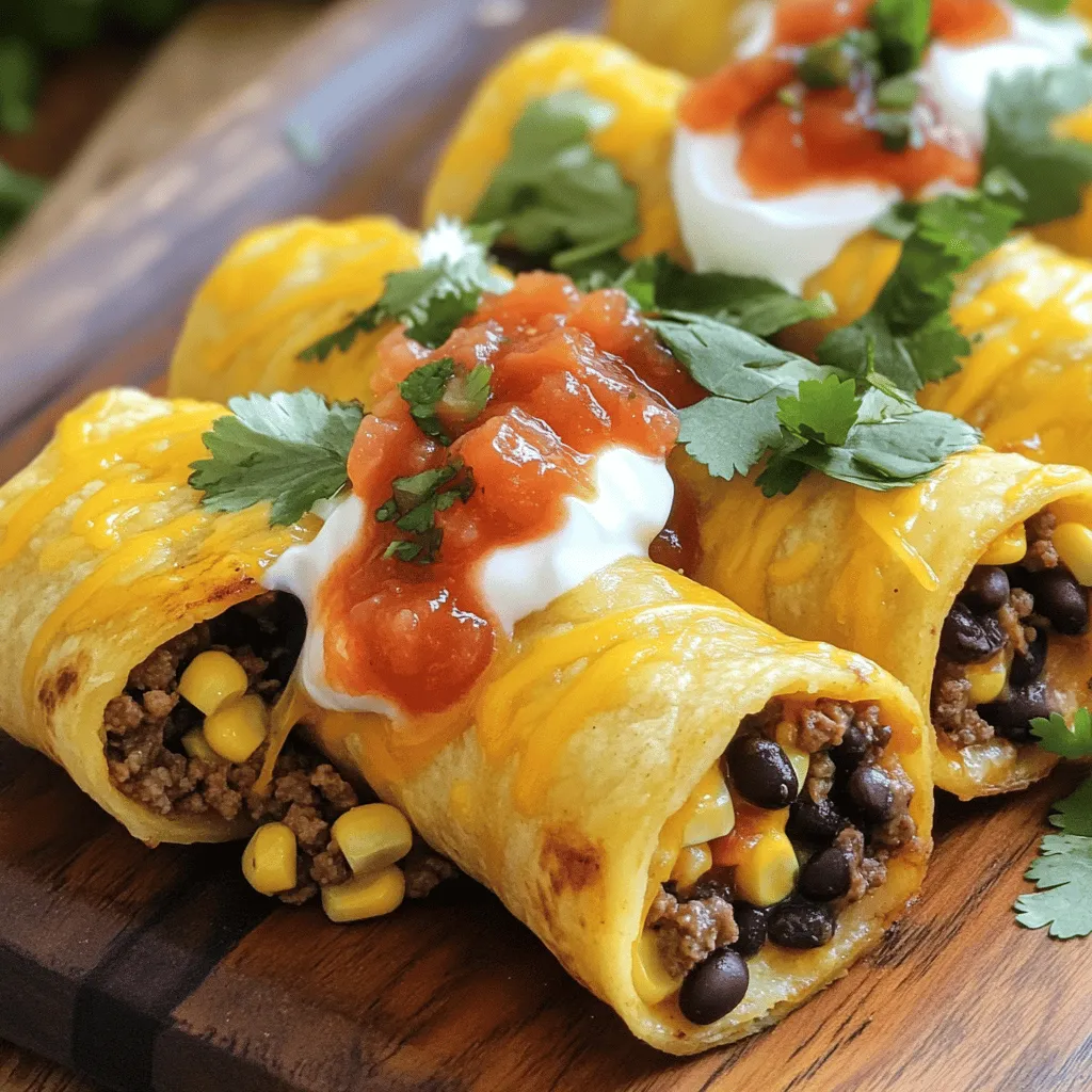 Taco tortilla roll ups are easy and fun to make. To get started, you need some key ingredients.