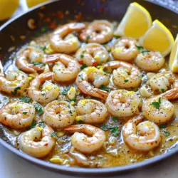 To make great sautéed shrimp, you need a few key ingredients. The star of the dish is shrimp. Choose large shrimp, peeled and deveined for the best texture. Fresh shrimp tastes better, but frozen shrimp works too.