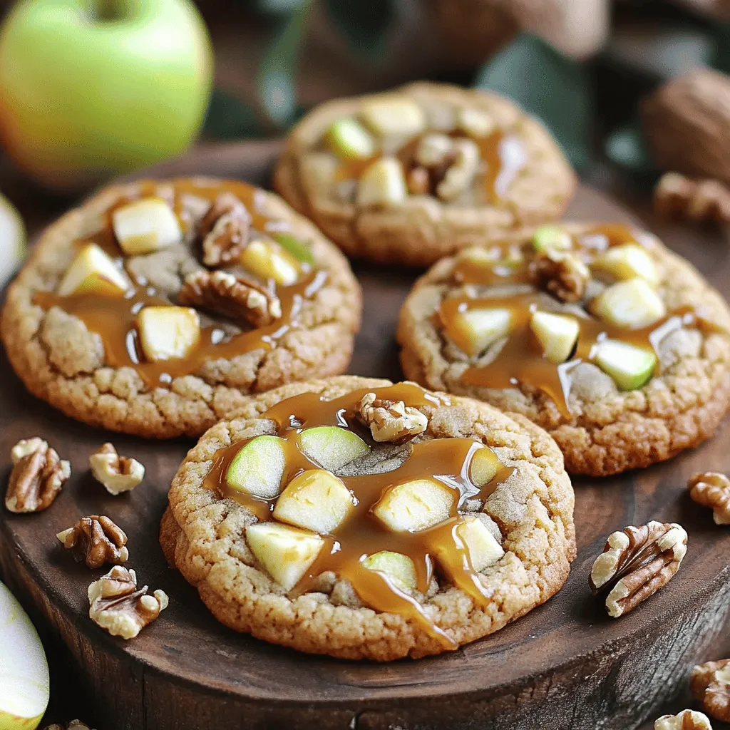 Caramel apple walnut cookies bring the best of fall into a treat. They mix sweet caramel, tart apples, and crunchy walnuts. This tasty trio creates a warm flavor that sings autumn.