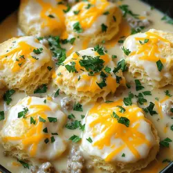 To make a great biscuits and gravy casserole recipe, you need a few key ingredients.