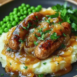 To make a great bangers and mash, you need a few key ingredients. The first is sausages. I prefer using pork sausages; they bring great flavor. You can choose spicy or herby sausages based on your taste.