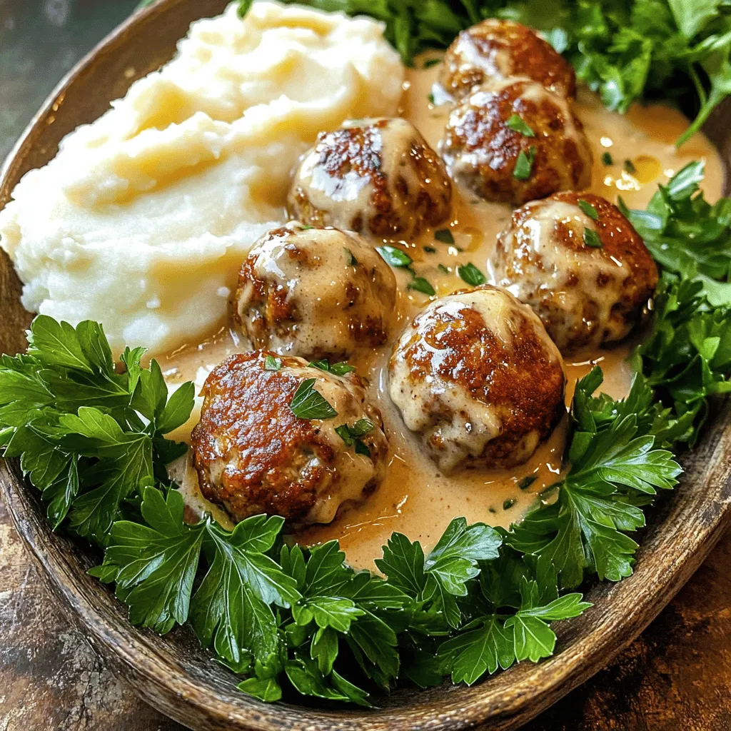 To make easy Swedish meatballs, you need some key ingredients. The main meats are ground beef and ground pork. Using both gives a rich flavor and perfect texture. Aim for a mix of one pound of beef and half a pound of pork.