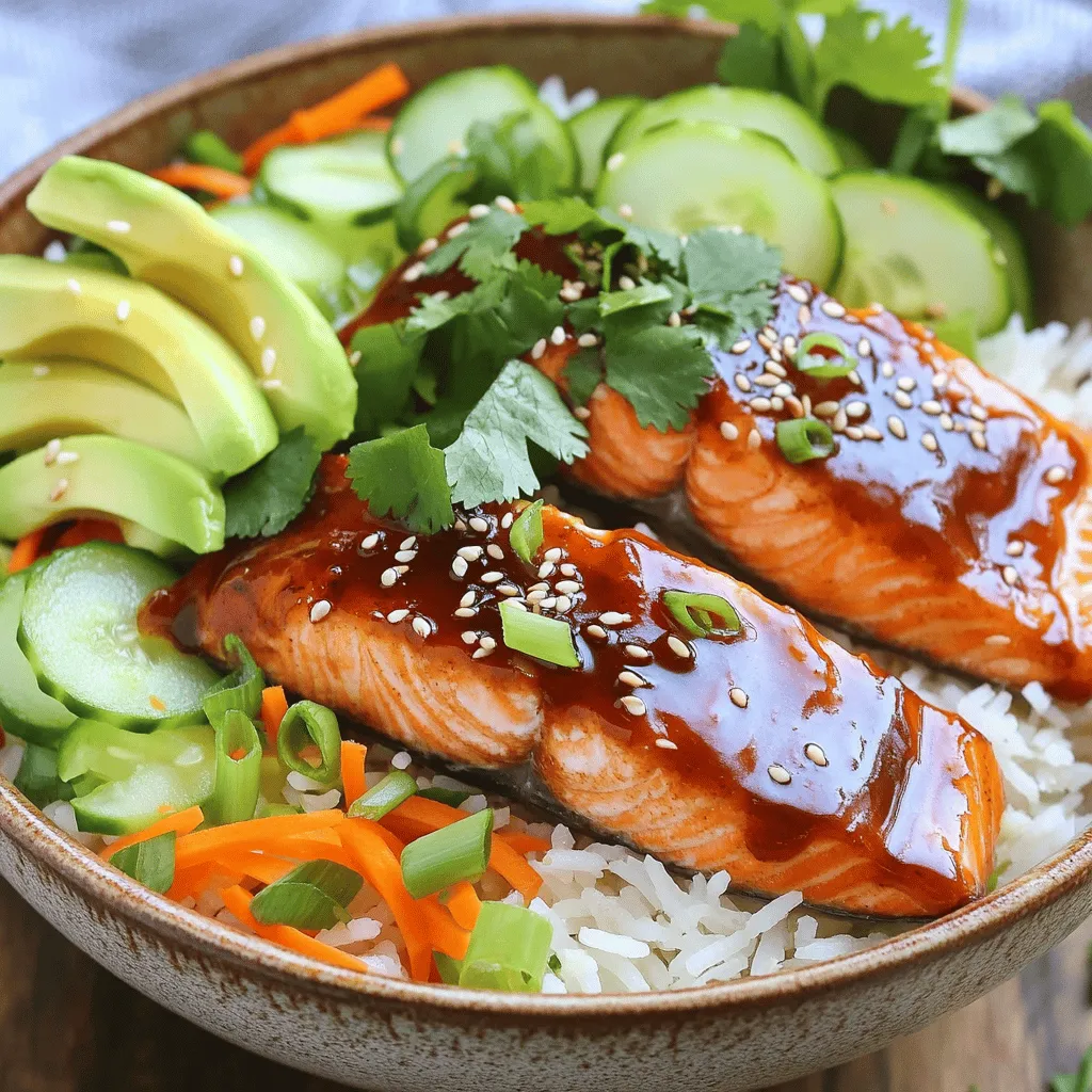 To make a spicy salmon rice bowl, you need fresh and tasty ingredients. Each one adds flavor and nutrition. Here’s what you’ll need: