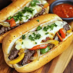 To make the best garlic Philly cheesesteak bread, you need a few key ingredients. The main star is the hoagie roll. I recommend using a large Italian hoagie roll. It holds all the goodness well.