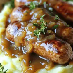 - 8 Irish pork sausages (bangers) - 4 large Yukon Gold potatoes - 1/2 cup milk or cream