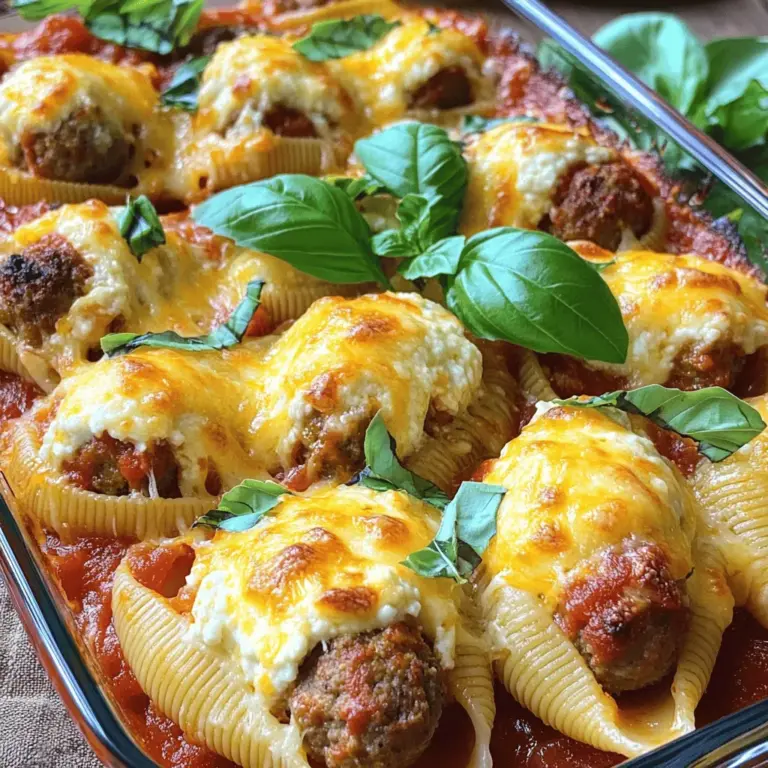 For this Hearty Stuffed Shells & Meatball Bake, you will need these key ingredients: