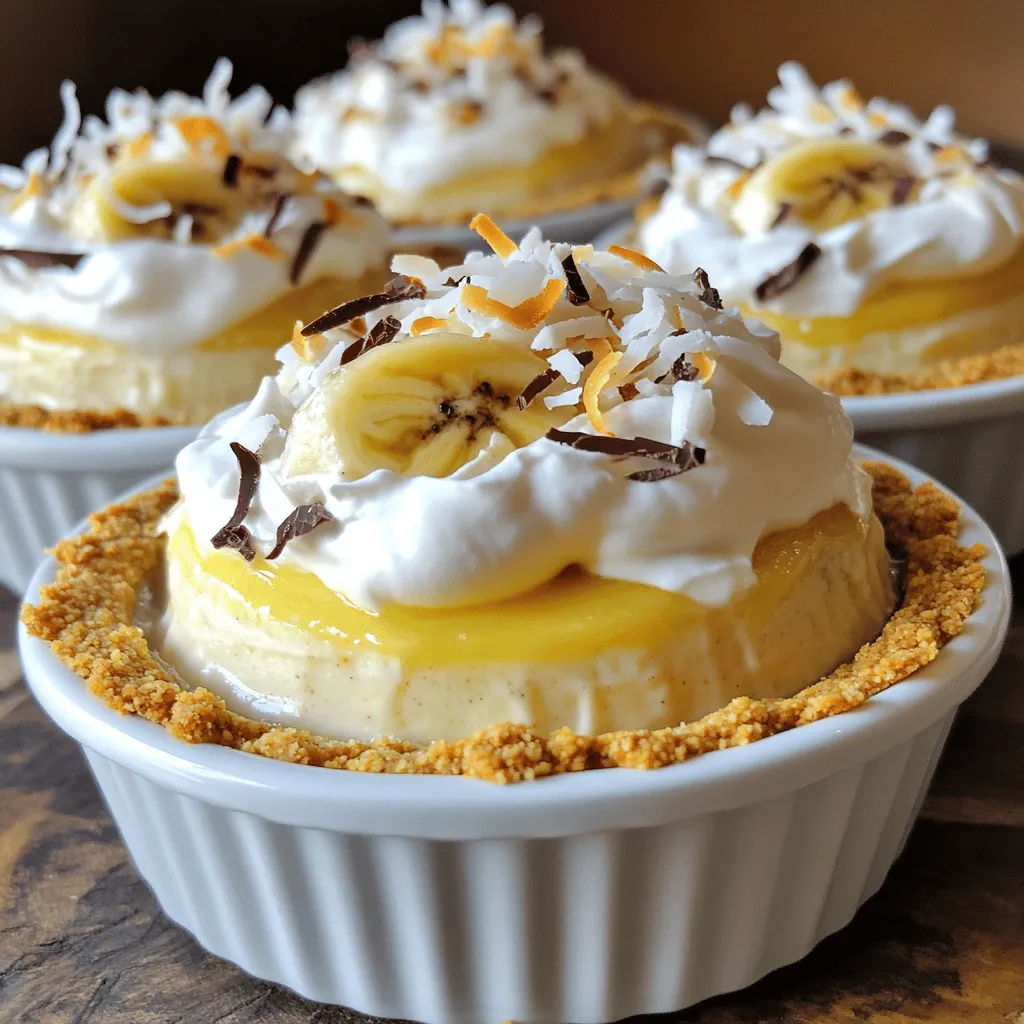 For this easy treat, you need simple ingredients. Here’s what you will need: - 1 ½ cups graham cracker crumbs - ½ cup unsalted butter, melted - ⅓ cup granulated sugar - 2 ripe bananas, sliced - 1 instant vanilla pudding mix (3.4 oz) - 2 cups cold whole milk - 1 teaspoon vanilla extract - 1 cup heavy whipping cream - 2 tablespoons powdered sugar