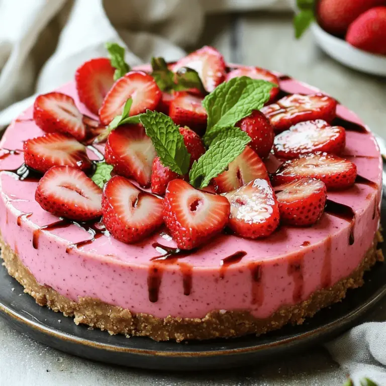 The base of vegan strawberry cheesecake is simple and flavorful. Here are the key ingredients and their roles: