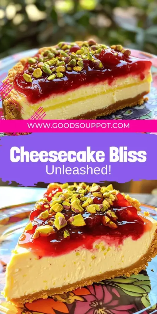 Indulge in a slice of paradise with this Lemon-Lime Cherry Pistachio Cheesecake Delight! This easy-to-follow recipe guides you through making a creamy, tangy cheesecake topped with vibrant cherries and crunchy pistachios. Perfect for impressing guests or treating yourself, this dessert is rich in flavor and stunning in presentation. Click through to discover the step-by-step instructions and creative variations that will elevate your baking game!