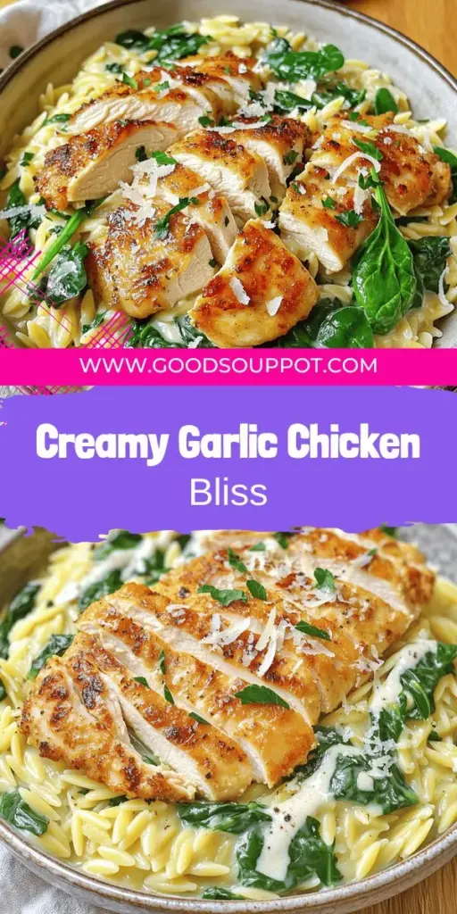 Indulge in the delightful flavors of Creamy Garlic Chicken & Orzo, a dish that's perfect for any occasion! This recipe features tender chicken and orzo pasta enveloped in a rich, creamy garlic sauce. Quick to prepare and full of comforting goodness, it's sure to become a family favorite. Click to explore the full recipe and discover tips for elevating your cooking experience! Don’t miss out on this delicious meal!