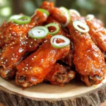 - 2 lbs chicken wings - 2 tablespoons sesame oil - 4 cloves garlic, minced - 1-inch piece ginger, grated - 1/2 cup gochujang (Korean chili paste) - 1/4 cup soy sauce - 2 tablespoons honey - 1 tablespoon rice vinegar - 1 teaspoon black pepper - 1 teaspoon salt - 1 tablespoon sesame seeds (for garnish) - 2 green onions, sliced (for garnish) You need fresh chicken wings for this recipe. They should be about 2 lbs. The wings give you a great base for flavor. The marinade is where the magic happens. Start with sesame oil for a rich taste. Add minced garlic and grated ginger for depth. Gochujang is key; this thick paste adds heat and umami. Its spicy, sweet, and savory notes make it a star ingredient. Gochugaru, a Korean red pepper flake, can also spice things up, but it is not in this recipe. Next, add soy sauce for saltiness and honey for sweetness. Rice vinegar brings a nice tang. Season with black pepper and salt to taste. For garnishing, use sesame seeds and sliced green onions. They add crunch and color to your dish. Together, these ingredients create a flavorful and crispy treat that everyone will love! To make the marinade, you will mix several key ingredients. Start with 2 tablespoons of sesame oil in a large bowl. Add 4 cloves of minced garlic and 1-inch of grated ginger. Next, include 1/2 cup of gochujang, which is a spicy Korean chili paste. Then, pour in 1/4 cup of soy sauce, 2 tablespoons of honey, 1 tablespoon of rice vinegar, 1 teaspoon of black pepper, and 1 teaspoon of salt. Mix these ingredients well until they form a smooth paste. Marinating the wings is crucial. Let them sit for at least 30 minutes. For even better flavor, you can marinate them overnight in the fridge. This allows the wings to soak up all those tasty flavors. For crispy wings, baking is the way to go. First, preheat your oven to 425°F (220°C). Line a baking sheet with foil and place a wire rack on top. This setup helps air flow around the wings, making them crispy. Once your wings are marinated, arrange them in a single layer on the wire rack. Make sure they are not touching each other. This ensures they cook evenly. Bake the wings for 35-40 minutes, flipping them halfway through. When they are golden brown and crispy, they are ready! To make your wings look great, garnish them with sesame seeds and sliced green onions. This adds color and crunch. Serve the wings hot for the best taste. They pair well with sides like rice or fresh veggies. You can also offer dips, such as a cool ranch or tangy kimchi sauce, to enhance the flavors. Enjoy your spicy Korean chicken wings! To get crispy oven-baked chicken wings, use a wire rack. This allows air to flow around the wings. Preheat your oven to 425°F (220°C). This high heat helps the skin turn crispy. Bake the wings for 35-40 minutes. Flip them halfway to cook them evenly. Look for a golden brown color for the best results. Marinate your wings for at least 30 minutes. This helps the flavors soak into the meat. For even better taste, marinate overnight in the fridge. The longer they sit, the more flavor they absorb. This makes each bite burst with spicy goodness. {{image_2}} You can change how you cook these wings. Here are two great options: - Air Frying: This method gives you crispy wings with less oil. Set your air fryer to 400°F. Cook the wings in batches for about 25 minutes. Shake the basket halfway through for even crispiness. - Deep Frying: This is the classic way to cook wings. Heat oil to 350°F in a deep pot. Fry the wings for about 10-12 minutes until golden brown. This will give you a crunchy texture that is hard to beat. You can play with the flavors in many ways: - Regional Spices: Add spices like cumin or paprika for a twist. You could also mix in some chili powder for a smoky flavor. - Heat Levels: Adjust the heat by adding more or less gochujang. For extra spice, try adding chopped fresh chili peppers or a splash of hot sauce. This way, you can customize the wings for everyone’s taste. After you enjoy your spicy Korean chicken wings, store the leftovers in the fridge. Place them in an airtight container. This keeps them fresh longer and prevents odors from mixing. You can safely store them for about 3 to 4 days. If you want to keep them longer, freeze the wings. Wrap them tightly in plastic wrap or foil, then place them in a freezer bag. Frozen wings can last up to 3 months. To enjoy your wings again, you need to reheat them properly. The oven is the best choice for keeping them crispy. Preheat your oven to 350°F (175°C). Place the wings on a baking sheet and heat for about 10-15 minutes. This helps them regain their crunch. Microwaving is faster but may not keep them crispy. If you must use a microwave, place the wings on a microwave-safe plate. Heat them for short bursts, about 30 seconds at a time. Check often to avoid overcooking. Enjoy your wings just as much the second time! Gochujang is a thick red paste made from chili powder, glutinous rice, fermented soybeans, and salt. It has a sweet, spicy, and umami flavor that brings depth to dishes. In spicy Korean chicken wings, gochujang acts as the main ingredient in the marinade. Its heat pairs well with the sweetness from honey, creating a balanced taste. This paste adds a unique character that makes these wings truly special. Yes, you can easily adapt the recipe to be gluten-free. Instead of regular soy sauce, use tamari sauce, which is gluten-free. Check the label to ensure it is free from any gluten-containing ingredients. You can also use coconut aminos as a soy sauce alternative. Both options maintain great flavor without gluten, allowing everyone to enjoy these wings. To ensure your wings are fully cooked, check the internal temperature. It should reach 165°F (74°C) when measured at the thickest part of the wing. Look for a nice golden brown color and crispy skin. The juices should run clear when you cut into them. Following these checks will help you serve wings that are safe and delicious. You learned how to prepare tasty chicken wings with a spicy kick. We explored ingredients like gochujang and gochugaru for depth. I guided you through marinating for the best flavor and baking techniques for crispiness. Remember, alternative cooking methods and flavor variations can enhance your dish even more. Store leftovers correctly and know how to reheat them to stay crispy. Enjoy making these wings your own with unique spices! Happy cooking!