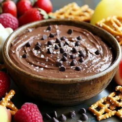 - 2 cups plain Greek yogurt - 1/2 cup unsweetened cocoa powder - 1/3 cup maple syrup (or honey) - 1 teaspoon vanilla extract The main ingredients come together to create a creamy dip. Greek yogurt adds protein and a rich texture. Unsweetened cocoa powder gives the dip its chocolatey flavor. Sweeteners like maple syrup or honey balance the cocoa’s bitterness. Vanilla extract adds warmth and depth to the taste. - 1/4 cup chocolate chips (mini or regular) - 1/4 teaspoon sea salt - 1/4 cup chopped walnuts or pecans Optional add-ins can take this dip to the next level. Chocolate chips add bursts of sweetness and texture. Sea salt enhances the chocolate flavor, making it richer. Chopped nuts bring a nice crunch and extra nutrients. - Fresh fruit - Pretzels - Graham crackers Dipping suggestions make this dip fun and versatile. Fresh fruit like strawberries or bananas adds freshness. Pretzels add a salty crunch that pairs well. Graham crackers bring a sweet element that kids love. Enjoy mixing and matching! 1. Start by taking a large mixing bowl. Add 2 cups of plain Greek yogurt and 1/2 cup of unsweetened cocoa powder. 2. Whisk them together until the mix is smooth. You want it well blended. 3. Next, pour in 1/3 cup of maple syrup or honey, and add 1 teaspoon of vanilla extract. Stir until the sweetness mixes in well. 1. Now, add a pinch of 1/4 teaspoon of sea salt. This helps to bring out the flavors. 2. Gently fold in 1/4 cup of chocolate chips. If you like nuts, add 1/4 cup of chopped walnuts or pecans. 3. Taste your dip. If you want it sweeter, add more maple syrup or honey. 1. Transfer your dip to a serving bowl. Chill it in the fridge for 30 minutes to an hour. This lets the flavors mix better. 2. When ready, serve your dip with fresh fruit, pretzels, or graham crackers. This dip looks great and tastes even better! To get a smooth dip, mix the Greek yogurt and cocoa powder well. I like to whisk them together in a big bowl. This helps break up any lumps. You want it creamy and light. If it's too thick, add a splash of milk or a bit more yogurt. For sweetness, taste as you go. If you want more sweetness, add more maple syrup or honey. A little at a time goes a long way! You can add fun flavors to your dip! Try adding a pinch of cinnamon for warmth. A dash of espresso powder gives it a deep flavor. You can also use flavored protein powder, like chocolate or vanilla, for extra taste and protein. Think about adding a bit of nut butter too. Peanut or almond butter can make it richer and creamier. When serving your dip, choose a fun bowl! A bright, colorful bowl makes the dip stand out. You can even use a small cast-iron skillet for a rustic touch. For dippers, think outside the box! Fresh fruit like strawberries or bananas adds sweetness. Pretzels bring a nice crunch, and graham crackers add a bit of chewiness. Arrange them around the dip for a fun and inviting platter. {{image_2}} You can change the taste of your dip easily. Adding peanut butter or almond butter gives it a nutty twist. Just mix in a few tablespoons until it blends well. This adds creaminess and protein too! You can also use flavored Greek yogurt. Try vanilla or chocolate flavors for extra fun. This will change the taste and make it sweeter. Experiment with different flavors to find your favorite! For vegan options, use plant-based yogurt. Coconut or almond yogurt works great. These substitutes keep the dip creamy and delicious. If you want a low-calorie dip, try sugar-free sweeteners. Stevia or erythritol can replace maple syrup or honey. Just use the same amount to keep the sweetness right. You can scale the recipe up or down. For a big party, double the ingredients. For a small gathering, cut the recipe in half. This way, you’ll have just the right amount for your guests. Think about portion control too. Use small cups or bowls for serving. This way, health-conscious eaters can enjoy without overindulging. To keep your Brownie Batter Greek Yogurt Dip fresh, store it in the fridge. Use an airtight container. This helps in locking in the flavor and moisture. Make sure the lid is tight. If you have leftovers, cover them well to avoid any spills or odors. You can keep the dip in the fridge for up to five days. After that, the quality may drop. Watch for signs that the dip has gone bad. If you see any mold or it smells off, throw it away. Fresh is always best when it comes to dips! If you have extra dip, don’t worry! You can use it in many ways. Spread it on toast for a sweet breakfast. Mix it into smoothies for a chocolate boost. You can also use it as a topping for pancakes or waffles. The options are endless! Yes, this dip is healthy! Greek yogurt has many benefits. It is high in protein, which helps your body build muscle. It also contains calcium, which is good for strong bones. Greek yogurt is lower in sugar than regular yogurt, making it a smart choice. The unsweetened cocoa powder adds antioxidants, which help fight free radicals. This dip is a tasty way to enjoy healthy snacks. Yes, you can use different sweeteners! If you don’t have maple syrup or honey, try agave syrup or stevia. Both are good options. You can also use coconut sugar for a lower glycemic index. Just remember to adjust the amount you use, as some sweeteners are sweeter than others. You can use non-dairy substitutes! If you're vegan or lactose intolerant, try coconut yogurt or almond yogurt. They both have a creamy texture and good flavor. Make sure to choose plain varieties to keep the taste balanced. You can also use silken tofu blended until smooth for a protein-rich option. This blog post shows how to make a healthy and tasty dip using simple ingredients. We discussed the main items like Greek yogurt and cocoa powder, and suggested fun add-ins. You learned about preparing, chilling, and serving this dip, plus tips for perfect texture. I hope you try these ideas. This dip is easy and fun to customize for your taste. Enjoy sharing it at your next gathering!