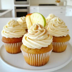 - 2 cups all-purpose flour - 1 tsp baking powder - 1/2 tsp baking soda - 1 tsp ground cinnamon - 1/4 tsp ground nutmeg - 1/2 tsp salt - 1 cup apple cider - 1/2 cup unsalted butter, softened - 1 cup granulated sugar - 2 large eggs - 1 tsp vanilla extract - 1/2 cup unsalted butter, softened - 2 cups powdered sugar - 2-3 tablespoons apple cider - 1/2 tsp ground cinnamon - A pinch of salt When making my apple cider cupcakes, I like to start with the dry ingredients. Using quality all-purpose flour makes a big difference. I combine it with baking powder, baking soda, ground cinnamon, nutmeg, and salt. These spices bring warmth and flavor. Next, I move to the wet ingredients. I use fresh apple cider for a rich taste. The butter should be softened for easy mixing. I blend it with granulated sugar until creamy. Then, I add the eggs, one at a time, and finish with a splash of vanilla extract. This brings in sweetness and depth. For the buttercream frosting, I again use softened butter. I mix in powdered sugar slowly to avoid a sugary cloud. Apple cider adds a twist, and ground cinnamon enhances the flavor. A pinch of salt balances the sweetness. This frosting is smooth and easy to spread. By using these fresh and simple ingredients, I create a treat that is both tasty and special. - Step 1: Preheat the oven and prepare the cupcake tin Set your oven to 350°F (175°C). Line a cupcake tin with cupcake liners. This helps with easy removal. - Step 2: Simmer and cool apple cider Pour 1 cup of apple cider into a small pot. Heat it over medium heat until it reduces to about 1/2 cup. This makes the flavor stronger. Let it cool before using. - Step 3: Cream butter and sugar In a mixing bowl, add 1/2 cup of softened butter and 1 cup of granulated sugar. Beat them together until the mix is light and fluffy. This step adds air to your batter. - Step 4: Add eggs and vanilla extract Crack 2 large eggs into the bowl, one at a time. Mix well after each egg. Next, pour in 1 teaspoon of vanilla extract and mix it in. - Step 5: Whisk together dry ingredients In another bowl, add 2 cups of all-purpose flour, 1 teaspoon of baking powder, 1/2 teaspoon of baking soda, 1 teaspoon of ground cinnamon, 1/4 teaspoon of ground nutmeg, and 1/2 teaspoon of salt. Whisk them together until well combined. - Step 6: Mix dry and wet ingredients Gradually add the dry mix to the butter mix. Alternate it with the cooled apple cider. Start and end with the dry mix. Mix until just combined to avoid over-mixing. - Step 7: Fill cupcake liners and bake Spoon the batter into the prepared cupcake liners. Fill each one about 2/3 full. This allows room for rising. Bake in the preheated oven for 18-20 minutes. - Step 8: Check for doneness Insert a toothpick into the center of a cupcake. If it comes out clean, your cupcakes are done. Let them cool in the pan for 5 minutes before moving them to a wire rack. - Step 9: Beat softened butter and mix in powdered sugar In a new mixing bowl, beat 1/2 cup of softened butter until creamy. Slowly add 2 cups of powdered sugar, mixing until light and fluffy. - Step 10: Add apple cider and cinnamon to achieve desired consistency Mix in 2-3 tablespoons of apple cider and 1/2 teaspoon of ground cinnamon. Adjust the mix with more cider if needed to get the right texture. Your buttercream should be smooth and spreadable. - To make fluffy cupcakes, use room temperature butter and eggs. - Cream butter and sugar well. This adds air and lightens the batter. - Measure flour correctly. Spoon it into the cup, then level it off. Too much flour makes cupcakes dense. - For the best buttercream texture, use softened butter. This helps it blend smoothly. - Add powdered sugar slowly to avoid clouds of sugar. Mix until fluffy. - If your frosting is too thick, add more apple cider a teaspoon at a time. - Garnish cupcakes with a sprinkle of cinnamon on top. It adds a nice touch. - You can place a thin apple slice on each cupcake for a fun look. - Arrange the cupcakes on a pretty plate or stand for serving. This makes them more inviting. {{image_2}} To make your apple cider cupcakes even more exciting, try adding different spices. You can mix in nutmeg or ginger for a warm kick. A dash of cloves can bring a festive feel. You can also add apple chunks or raisins to the batter. This adds a nice texture and fruity bite. Just chop the apples into small pieces. Toss them in a bit of flour before adding to the mix. This helps keep them from sinking. If you want a healthier twist, consider using whole wheat flour. It adds fiber and nutrients. You can swap half of the all-purpose flour for whole wheat. This keeps the cupcakes light while boosting their health benefits. Reducing sugar content is another way to make these cupcakes better for you. Try cutting the sugar by a third. You still get sweetness but less guilt. You can also use natural sweeteners like honey or maple syrup. Buttercream frosting can be fun to change up. You can add different flavors like maple or caramel. Just mix in these flavors when you beat the butter. This adds a new twist to your cupcakes. For those avoiding dairy, there are vegan options. Use coconut cream or vegan butter instead of regular butter. You can still enjoy a creamy and tasty frosting. Just add a bit of plant-based milk to get the right texture. To keep your apple cider cupcakes fresh, store them in an airtight container. This helps protect them from air and moisture. You can also keep them at room temperature for up to three days. If you want to store them longer, place them in the fridge. Just remember to let them sit at room temp before serving. This will help bring back their soft texture. You can freeze un-frosted cupcakes easily. To do this, let them cool completely. Then, wrap each cupcake in plastic wrap. Place the wrapped cupcakes in a freezer-safe bag. They can stay in the freezer for up to three months. When you're ready to enjoy them, take them out of the freezer. Let them thaw at room temperature for about an hour. After they are thawed, frost them with your buttercream. Now, you're all set to serve a tasty treat! Yes, you can make these cupcakes ahead of time. Bake the cupcakes and let them cool completely. Store them in an airtight container. They will stay fresh for up to three days. You can frost them on the day you plan to serve. If you don't have apple cider, you can use apple juice. You can also try a mix of water and a bit of lemon juice for a tangy flavor. The taste may be slightly different but still tasty. To check if your cupcakes are done, insert a toothpick into the center. If it comes out clean or with just a few crumbs, they are ready. This usually takes about 18-20 minutes in the oven. Yes, you can use a different frosting! Cream cheese frosting or whipped cream are great options. They add a nice flavor that pairs well with apple cider cupcakes. Choose what you enjoy most. To make these cupcakes gluten-free, use a gluten-free flour blend. Make sure the blend has a good balance of starch and protein. You may also need to add a bit of xanthan gum to help with texture. These cupcakes combine tasty apple cider with simple ingredients for a delightful treat. You learned about essential components, like flour, butter, and sugar, and the steps to bake them perfectly. Remember to measure well and keep your cupcakes fluffy. Feel free to try different flavors or healthier options. Enjoy storing and serving these treats for friends and family. Your baking can create sweet moments worth sharing. Dive into this recipe and let your creativity shine!