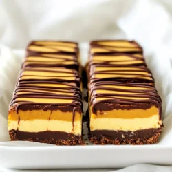 - 1 ½ cups graham cracker crumbs - ½ cup unsweetened cocoa powder - ½ cup unsalted butter, melted - 1 (8 oz) package cream cheese, softened - 1 cup powdered sugar - 1 cup pumpkin puree - 1 teaspoon vanilla extract - 1 teaspoon cinnamon - ½ teaspoon nutmeg - ½ cup heavy whipping cream - ½ cup semi-sweet chocolate chips To make these no-bake chocolate pumpkin cheesecake bars, gather your ingredients first. The graham cracker crumbs and cocoa powder create a rich base. Melt the butter to hold it all together. Next, you’ll need cream cheese. Softening it makes mixing easy. The powdered sugar adds sweetness, while pumpkin puree brings a lovely fall flavor. Don’t forget the spices! Vanilla extract, cinnamon, and nutmeg add warmth and depth. Heavy whipping cream makes the filling light and fluffy. Finally, grab semi-sweet chocolate chips for a delicious drizzle. With all your ingredients ready, you are set to create a treat that is both tasty and beautiful. Each bite will be a delightful mix of chocolate and pumpkin. - In a mixing bowl, combine 1 ½ cups graham cracker crumbs and ½ cup unsweetened cocoa powder. - Pour in ½ cup melted unsalted butter. Mix until it looks like wet sand. - Press this mixture firmly into the bottom of a lined 9x9-inch baking dish. - Chill the crust in the fridge for 30 minutes to firm it up. - In a bowl, beat 1 (8 oz) package of softened cream cheese until smooth. - Gradually add 1 cup powdered sugar while mixing. Keep mixing until it is well combined. - Add in 1 cup pumpkin puree, 1 teaspoon vanilla extract, 1 teaspoon cinnamon, and ½ teaspoon nutmeg. Beat until creamy and blended. - In a separate bowl, whip ½ cup heavy whipping cream until stiff peaks form. - Gently fold the whipped cream into the pumpkin cream cheese mixture until fully combined. - Spread the pumpkin cheesecake mixture evenly over the chilled graham cracker crust. - Melt ½ cup semi-sweet chocolate chips in the microwave or a double boiler. - Drizzle the melted chocolate over the cheesecake layer in a decorative pattern. - Use a toothpick to create swirls if you want. - Return the dish to the refrigerator and chill for at least 3-4 hours until set. - Once set, cut into squares to serve. - Ensure cream cheese is softened. Soft cream cheese mixes well and gives a smooth texture. - Whip the cream to stiff peaks. This step adds air and lightness to the filling. - Experiment with additional spices. Try ginger or cloves for a warm touch. - Use flavored chocolate for drizzling. Mint or orange chocolate can add a fun twist. - Top with whipped cream and cocoa or chocolate shavings. This adds a nice look and taste. - Pair with coffee or dessert wines. Both enhance the flavors and make it feel special. {{image_2}} You can switch up the crust for these bars. Use digestive biscuits or Oreo cookies for a different taste. Both options add a rich flavor that pairs well with the filling. If you need a gluten-free option, look for gluten-free graham crackers. They work well and keep the bars just as tasty. Want to mix it up? Try adding peanut butter to the cream cheese mixture. This gives a nutty twist to the bars. You can also swap the melted chocolate with caramel sauce. This change adds a sweet, gooey layer that will surprise your taste buds. Make these bars feel more festive by adding fall spices. Clove and ginger add warmth and depth. You can also top the bars with seasonal fruits, like pomegranate or cranberry. These fruits add a pop of color and tartness that balances the sweet cheesecake. To keep your chocolate pumpkin cheesecake bars fresh, place them in an airtight container. Store them in the refrigerator. They taste best when eaten within one week. After that, the texture and flavor may change. You can freeze these bars for longer storage. Before cutting, place the entire dish in the freezer. Once frozen, transfer them to a freezer-safe container. When you want to enjoy them, thaw in the fridge before serving. This keeps them creamy and tasty. Fresh bars have a light, creamy texture and a rich taste. The chocolate and pumpkin flavors shine through. Leftovers, however, may taste even better. The flavors meld together as they sit. The texture may become a bit denser, but they remain delicious. Yes, you can make this recipe ahead of time. The prep takes about 30 minutes. After that, chill the bars in the fridge for at least 3-4 hours. I often recommend making them the day before a gathering. This way, they have plenty of time to set. Just keep them covered in the fridge until you’re ready to serve. You can use several options if you need a substitute for cream cheese. For a dairy-free choice, try using silken tofu. It gives a creamy texture. Another option is to use a dairy-free cream cheese. These products work well in the recipe. Choose one that fits your taste and dietary needs. You can tell the cheesecake bars are set by checking their firmness. They should feel firm when you gently press on them. The top will also look slightly puffed and not wobbly. If they hold their shape when cut, they are ready to serve. You learned how to make delicious pumpkin cheesecake bars from scratch. We covered all the key steps, from preparing the crust to chilling the bars. You can enjoy them fresh or store them for later. Remember, you can customize flavors and even swap ingredients. Experimenting with toppings or crusts can lead to fun variations. With this simple recipe, your dessert can shine at any gathering. Enjoy your tasty creation!
