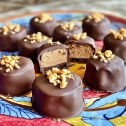 To make these Chocolate Peanut Butter Cheesecake Bites, you'll need: - 1 cup cream cheese, softened - 1/2 cup creamy peanut butter - 1/3 cup powdered sugar - 1 teaspoon vanilla extract - 1 cup graham cracker crumbs - 1/4 cup unsweetened cocoa powder - 1/2 cup dark chocolate chips, melted - A pinch of salt - Chopped peanuts for garnish If you want to adjust the recipe, here are some easy swaps: - Use Greek yogurt instead of cream cheese for a lighter version. - Swap creamy peanut butter with crunchy peanut butter for extra texture. - Use maple syrup instead of powdered sugar for a natural sweetener. - Choose almond or cashew butter if you prefer different nut flavors. - For a gluten-free option, use gluten-free graham crackers. Selecting the best ingredients will enhance your bites. Here’s what to keep in mind: - Pick full-fat cream cheese for a rich flavor and creamy texture. - Choose natural peanut butter that has no added sugars or oils. - Look for high-quality cocoa powder for a deep chocolate flavor. - Use dark chocolate chips with at least 60% cocoa for a nice contrast. - Freshly chopped peanuts add crunch and flavor, so buy them whole and chop right before use. Start with a large bowl. Add 1 cup of softened cream cheese and 1/2 cup of creamy peanut butter. Then, add 1/3 cup of powdered sugar and 1 teaspoon of vanilla extract. Use an electric mixer to beat the mix. You want it to be smooth and creamy. Next, add 1 cup of graham cracker crumbs and 1/4 cup of unsweetened cocoa powder. Mix until it forms a thick batter. It should not be too runny. Now it’s time to shape the bites. Take small portions of the mixture, about a tablespoon each. Roll them into balls with your hands. Place each ball on a baking sheet lined with parchment paper. Make sure they are spaced out. Once you form all the bites, put the baking sheet in the freezer. Let them chill for about 15-20 minutes. This helps them firm up for the next step. While the bites chill, melt 1/2 cup of dark chocolate chips. Use a microwave-safe bowl for this. Heat the chips in 30-second intervals. Stir between each interval until smooth. After the bites are firm, take them out of the freezer. Dip each bite into the melted chocolate. Make sure they are fully coated. A fork helps lift them out. Let excess chocolate drip off before placing them back on the parchment. Immediately sprinkle chopped peanuts on top for garnish. This adds a nice crunch. After coating all the bites, return them to the freezer for 10 more minutes. This will help the chocolate set well. To get a smooth cheesecake mixture, start with softened cream cheese. Cold cream cheese will not blend well. Use an electric mixer on medium speed. Beat the cream cheese and peanut butter together first. Add the powdered sugar and vanilla next. Mix until there are no lumps. Gradually add the graham cracker crumbs and cocoa powder. This will help avoid clumps. Keep mixing until it becomes thick and creamy. For a great chocolate coating, ensure your chocolate is fully melted. Use a microwave-safe bowl for melting chocolate. Heat it in 30-second bursts to prevent burning. Stir well after each burst until smooth. Dip each cheesecake bite fully in the chocolate. Use a fork to lift them out. Let excess chocolate drip back into the bowl. Place them on parchment paper quickly to set. Sprinkle chopped peanuts right away for a fun look. You can boost flavor by adding a pinch of salt. This helps balance the sweetness. Try using different nut butters for unique tastes. Almond or cashew butter can work well. Add a splash of coffee or espresso powder for depth. Consider mixing in mini chocolate chips for added texture. For a fun twist, drizzle extra melted chocolate on top before serving. These ideas will take your cheesecake bites to the next level! {{image_2}} You can swap peanut butter for other nut butters. Almond butter works well. Cashew butter adds a creamy touch. Sunflower seed butter is a great option for nut-free diets. Each nut butter brings its own flavor. Try them to find your favorite! You can use various types of chocolate for these bites. Milk chocolate adds sweetness. Dark chocolate offers a rich taste. White chocolate gives a creamy contrast. Each type changes the flavor profile. Experiment to discover your perfect chocolate match. Adding flavor extracts can enhance your bites. A splash of almond extract gives a nice twist. You can also mix in mini chocolate chips for extra texture. Chopped fruits like strawberries or raspberries can add freshness. Be creative and try new combinations! To keep your chocolate peanut butter cheesecake bites fresh, store them in an airtight container. Make sure to place parchment paper between layers to prevent sticking. This keeps them safe and sound for later enjoyment. Freezing is a great option if you want to save some bites for later. After you coat them in chocolate, let them firm up in the freezer. Once set, place them in a freezer-safe container. They can last up to three months in the freezer. When you’re ready to enjoy them, just let them thaw in the fridge for a bit. These bites will stay fresh in the fridge for about a week. Keep them well-covered to avoid drying out. If you notice any changes in smell or texture, it's best to toss them out. Enjoying them fresh is always the best choice! Yes, you can make these cheesecake bites a day or two in advance. Just store them in an airtight container in the fridge. This will keep them fresh and ready to enjoy. If you want to freeze them, they can last up to three months. This is great for parties or snack prep. If you want a dairy-free option, use vegan cream cheese. Silken tofu is another great substitute. Blend it well until smooth for the best texture. These options will still give you that creamy feel without the dairy. The bites need about 15-20 minutes in the freezer after you form them. After coating them in chocolate, freeze them again for about 10 minutes. This helps the chocolate harden and keeps the bites firm. Yes, these cheesecake bites can be gluten-free. Just use gluten-free graham cracker crumbs in the recipe. Make sure to check the labels on your ingredients to ensure they are gluten-free. This way, everyone can enjoy them! In this post, we covered the essential ingredients for cheesecake bites and how to choose quality ones. You learned the step-by-step process, from mixing to chocolate dipping. Helpful tips helped ensure a smooth mixture and perfect coating. Variations added fun with nut butters and flavor extracts. Finally, we discussed storage methods and answered common questions. Cheesecake bites are easy to make and enjoy. With these tips, you can create delicious treats for everyone!