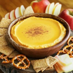 - 1 (8 oz) package cream cheese, softened - 1 cup pumpkin puree (canned or fresh) - 1 cup powdered sugar - 1 teaspoon vanilla extract - 1 teaspoon pumpkin pie spice - 1/2 cup whipped topping (Cool Whip) - Graham crackers, apple slices, or pretzels for dipping This Pumpkin Spice Cheesecake Dip is simple and fun to make. The cream cheese gives the dip a rich and creamy base. Make sure your cream cheese is softened for easy mixing. I like to use pumpkin puree from a can for its smooth texture. However, fresh pumpkin works well too. Next, the powdered sugar adds sweetness to balance the spices. I use vanilla extract to enhance the flavor. Pumpkin pie spice brings warmth and a hint of fall to the mix. Finally, whipped topping lightens the dip, making it fluffy. For dipping, I love using graham crackers. They add a nice crunch. Apple slices bring a fresh taste, while pretzels offer a salty contrast. You can let your guests choose their favorite dippers. This simple treat is perfect for any gathering. To make your pumpkin spice cheesecake dip, follow these simple steps. 1. Beating the cream cheese Start with an 8 oz package of softened cream cheese. Place it in a mixing bowl. Use an electric mixer to beat it until smooth and creamy. This should take about 2 minutes. 2. Combining pumpkin puree Next, add 1 cup of pumpkin puree to the bowl. You can use canned pumpkin or fresh. Mix it well with the cream cheese until fully combined. This adds that lovely pumpkin flavor. 3. Mixing in sugar and spices Now, sprinkle in 1 cup of powdered sugar. Add 1 teaspoon of vanilla extract and 1 teaspoon of pumpkin pie spice. Beat the mixture again until it is smooth and creamy. This will make it sweet and spicy. 4. Folding in whipped topping Take 1/2 cup of whipped topping, like Cool Whip, and gently fold it into the mixture. Use a spatula and be careful not to over-mix. You want it light and fluffy, with no streaks left. 5. Serving the dip Transfer the dip to a serving bowl. For a nice touch, sprinkle a pinch of pumpkin pie spice on top. Serve it right away with graham crackers, apple slices, or pretzels. Enjoy this delightful treat! - Ensure cream cheese is softened: Soft cream cheese mixes better. Leave it out for about 30 minutes before using. This makes the dip creamy and smooth. - Choosing the right pumpkin puree: Use pure pumpkin puree, not pumpkin pie filling. Puree gives the dip a rich pumpkin flavor without added spices or sugar. - Adjusting sweetness to taste: Not all sweeteners are the same. Start with one cup of powdered sugar. Taste your dip and add more if you want it sweeter. - Best accompaniments for dipping: Graham crackers are great. Apple slices give a fresh crunch. Pretzels add a nice salty touch. Mix and match for fun! - Presentation ideas: Serve the dip in a pretty bowl. Sprinkle some pumpkin pie spice on top for a nice look. Add a few apple slices or graham crackers around the bowl for color. {{image_2}} You can easily change this dip to fit your taste. Here are some fun ideas: - Maple syrup for sweetness: Add a splash of maple syrup for a warm flavor. It pairs well with pumpkin. Start with one tablespoon and mix it in. Taste and add more if you like it sweeter. - Chocolate chip additions: Mix in mini chocolate chips for a sweet surprise. They add a nice texture and flavor. Just a half cup works well. Stir gently so they don't sink. - Nuts or granola for crunch: Add chopped nuts or granola for a bit of crunch. Walnuts or pecans work great. You can sprinkle them on top or mix them in. This adds a nice contrast to the creamy dip. You can switch things up based on the season and what you have. Here are some ideas: - Using different spices: If you want a twist, try cinnamon or nutmeg. They can replace the pumpkin pie spice. Just use the same amount. This gives a different flavor without much change. - Substituting pumpkin with other purees: You can try other purees like sweet potato or butternut squash. They work well too! Use the same amount as pumpkin. This keeps it creamy and delicious while changing the taste. To keep your pumpkin spice cheesecake dip fresh, store it in an airtight container. This helps prevent any odors from the fridge from mixing in. You can also cover the bowl tightly with plastic wrap. The dip will last for about three to five days in the fridge. Just be sure to check for any changes in smell or texture before serving. Yes, you can freeze this dip! It’s a great way to save leftovers for later. To freeze, place the dip in a freezer-safe container. Leave a little space at the top, as it may expand when frozen. When you're ready to enjoy it again, move the dip to the fridge to thaw overnight. For quicker defrosting, you can leave it at room temperature for a few hours. Just stir it well before serving to bring back that creamy texture. Yes, this dip is gluten-free. The main ingredients, like cream cheese and pumpkin puree, do not contain gluten. However, make sure to check the labels on your dipping options. Graham crackers may contain gluten, but apple slices and pretzels can be found in gluten-free versions. You can make this dip dairy-free by using plant-based cream cheese and whipped topping. Look for brands that offer dairy-free options. This will keep the same creamy texture while making it suitable for a dairy-free diet. For fall, try making caramel apple dip or cinnamon sugar dip. Both are sweet and perfect for the season. You can also make a savory pumpkin hummus for a unique twist. Each dip pairs well with seasonal fruits and snacks. You can prepare this dip a day in advance. Just store it in an airtight container in the fridge. When ready to serve, give it a good stir. This helps keep it fresh and tasty. In this article, I shared how to make a tasty pumpkin dip. We covered the main ingredients, the step-by-step process, storage tips, and fun variations. You can adjust the flavor and find perfect dippers for any gathering. Remember, a well-prepared dip brings joy to the table. Try these ideas to make your fall gatherings memorable. Enjoy your delicious creation and explore all the variations. Happy dipping!