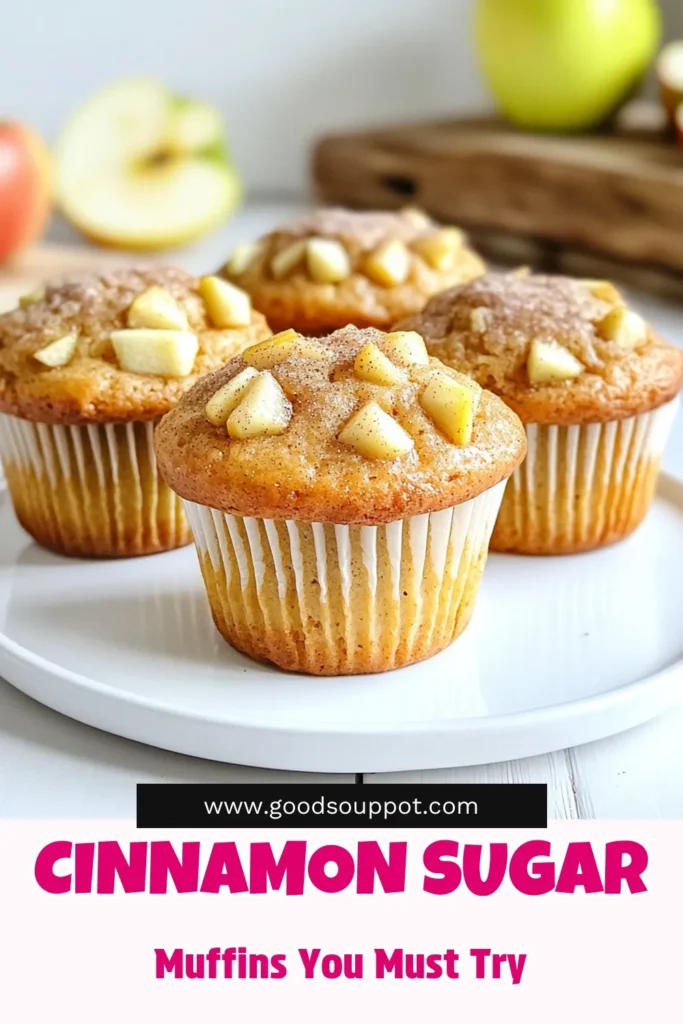 Indulge in the warmth of homemade Cinnamon Sugar Apple Muffins! Perfect for breakfast or as a sweet snack, these fluffy muffins are packed with fresh apples and topped with a delightful cinnamon sugar crust. With simple ingredients and easy steps, you can create a cozy treat your family will love. Click through for the full recipe and enjoy baking these delicious muffins today! #CinnamonSugarAppleMuffins #Baking #FallRecipes #MuffinRecipes