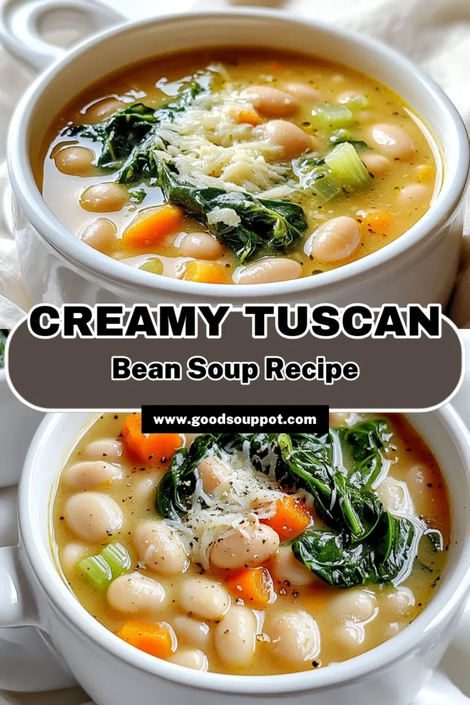 Discover the delightful flavors of Creamy Tuscan White Bean Soup with this easy recipe! Packed with nutritious ingredients like white beans, fresh spinach, and coconut milk, it’s the perfect cozy meal for any occasion. Follow the simple steps to prepare a creamy and comforting soup in your slow cooker. Click through to explore the full recipe and enjoy this delicious dish tonight! #CreamyTuscanWhiteBeanSoup #HealthyRecipes #ComfortFood #SoupRecipes
