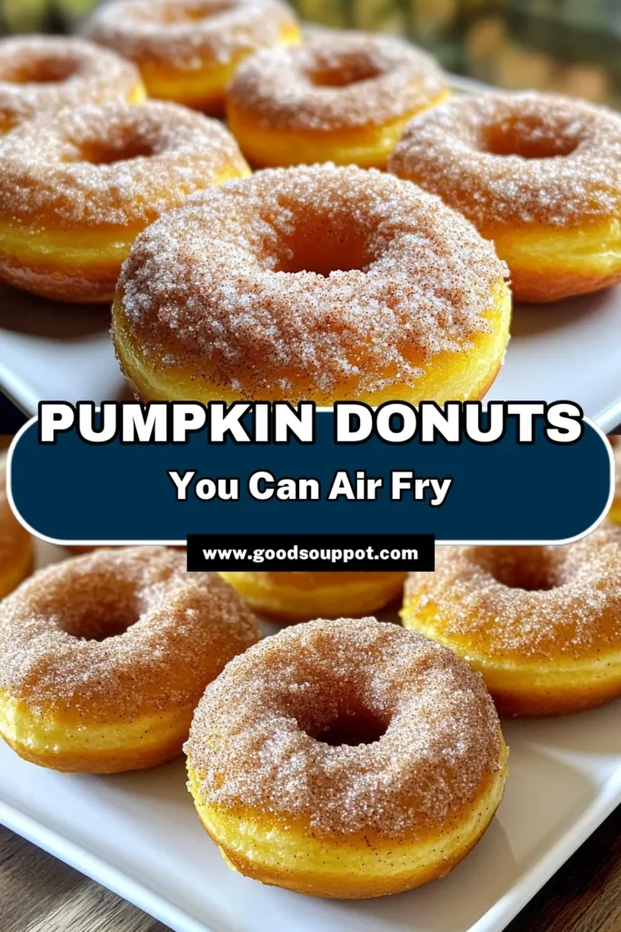 Indulge in the deliciousness of homemade Cinnamon Sugar Pumpkin Donuts made effortlessly in your air fryer! With simple ingredients like pumpkin puree and warm spices, these donuts are a perfect fall treat. Ready in just 20 minutes, they’re soft, sweet, and coated in cinnamon sugar, making them irresistible! Click to explore the full recipe and bring some warmth to your kitchen today! #PumpkinDonuts #AirFryerRecipes #FallBaking #CinnamonSugar