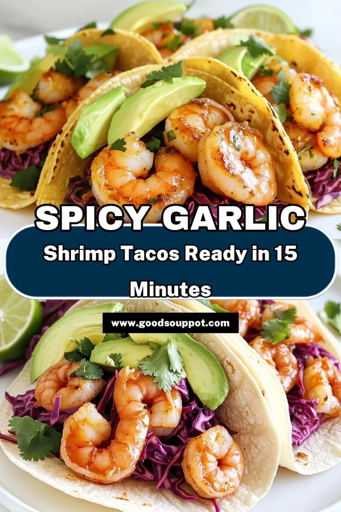 Spice up your dinner with these delicious Chili Garlic Shrimp Tacos! This easy recipe comes together in just 15 minutes using fresh shrimp, zesty lime, and crunchy cabbage. Perfect for a quick weeknight meal or a fun gathering with friends. Don’t miss out on this tasty twist on tacos - click through to explore the full recipe and elevate your taco night! #ShrimpTacos #QuickRecipes #SeafoodLovers #TacoNight