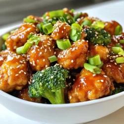 - 1 lb chicken breast, cut into bite-sized pieces - 2 cups broccoli florets - 1 tablespoon olive oil - 4 tablespoons honey - 2 tablespoons Sriracha sauce - 2 cloves garlic, minced - 1 tablespoon soy sauce - Seasoning (salt and pepper) - Garnishes (sesame seeds, green onions) To make Honey Sriracha Chicken and Broccoli, you need fresh, quality ingredients. Start with chicken breast. It should be cut into bite-sized pieces. This helps it cook evenly. Next, choose bright green broccoli florets. They add color and nutrients. Olive oil is key for cooking. It gives a nice flavor and helps prevent sticking. Honey brings sweetness. It balances the heat from Sriracha, which adds spice. Don’t forget garlic! Minced garlic gives a wonderful aroma and depth. Soy sauce adds umami and saltiness. Finally, season with salt and pepper to taste. For garnishes, sesame seeds and chopped green onions make the dish look pretty and add crunch. Each ingredient plays a role in creating a tasty, balanced meal. Make sure to measure them out before you start cooking. This will make your cooking process smooth and enjoyable. {{ingredient_image_1}} Start by making the sauce. In a small bowl, whisk together the honey, Sriracha, minced garlic, and soy sauce. Make sure everything mixes well. This sauce gives the chicken and broccoli a sweet and spicy kick. Next, heat the olive oil in a large skillet over medium-high heat. Add the chicken pieces to the skillet. Season with salt and pepper. Cook the chicken for about 5 to 6 minutes. It should turn golden brown and be fully cooked. Now it’s time for the broccoli. Add the florets to the skillet with the chicken. Stir-fry the broccoli for about 3 to 4 minutes. You want it to be bright green and tender-crisp. This texture helps the veggies pop on your plate. Once the broccoli is ready, pour the honey Sriracha sauce over the chicken and broccoli. Stir everything together to coat it well. Let it cook for an additional 2 minutes. The sauce should thicken slightly, making everything nice and sticky. To serve, remove the skillet from heat. Garnish with sesame seeds and chopped green onions. For a complete meal, serve it over steamed rice or quinoa. Drizzle some extra sauce over the top for even more flavor. Enjoy your delicious Honey Sriracha Chicken and Broccoli! You can change the spice by adding or reducing Sriracha. Start with one tablespoon. If you like it mild, use less. For more heat, add a bit more. Taste the sauce before you pour it on the chicken and broccoli. This way, you can find a good balance for your taste. Select fresh chicken breast for the best texture. Look for breasts that are plump, pink, and firm. Cut it into bite-sized pieces for even cooking. When you cook, avoid overcooking. This keeps the chicken juicy. Cook it for about 5-6 minutes until it is light brown and fully cooked. To get that bright green, tender-crisp broccoli, start by rinsing the florets. Then, add them to the hot skillet after cooking the chicken. Stir-fry for about 3-4 minutes. This time gives the broccoli a nice color and keeps it crunchy. If you overcook it, the broccoli will turn mushy and lose its bright hue. Pro Tips Adjust the Spice: Start with less Sriracha and gradually add more to achieve your desired heat level. Perfectly Cooked Broccoli: To keep the broccoli bright and crisp, avoid overcooking; it should be tender yet firm. Flavor Boost: Marinate the chicken in the honey Sriracha mixture for at least 30 minutes before cooking for extra flavor. Garnish for Appeal: Fresh herbs or sliced chilies can add a vibrant touch and enhance the presentation of your dish. {{image_2}} You can switch out the chicken for other proteins. Shrimp works great and cooks quickly. Tofu is a fantastic choice for a plant-based meal. It absorbs the sauce well and adds a nice texture. Beef is another option; just cut it into thin strips and adjust the cooking time. Each protein adds its unique flavor to the dish. Feel free to add more veggies to the mix. Bell peppers bring a sweet crunch and vibrant color. Snap peas add a fresh and crisp bite. Carrots, sliced thinly, also work well. Just make sure to adjust the cooking time so everything cooks evenly. More veggies boost flavor and nutrition in your meal! If you need a gluten-free dish, it's easy to adapt. Simply replace regular soy sauce with a gluten-free version like tamari. This keeps the flavor intact without any gluten. Always check labels to ensure all ingredients are safe for your diet. With these changes, everyone can enjoy this tasty meal without worry! To keep your Honey Sriracha Chicken and Broccoli fresh, store it in an airtight container. Place it in the fridge within two hours of cooking. This helps prevent bacteria growth. When you’re ready to eat, reheat the chicken and broccoli in the microwave. Heat in short bursts, stirring in between, to warm it evenly. You can also use a skillet over low heat. Add a splash of water to help steam the dish and keep it moist. If you want to freeze leftovers, let them cool completely first. Then, transfer them to a freezer-safe container or zip-top bag. Remove as much air as possible to avoid freezer burn. Label the bag with the date so you know when you made it. To defrost, place the bag in the fridge overnight. You can also use the microwave’s defrost setting, but be careful not to cook it. Reheat as mentioned above for the best flavor. For the best taste, eat your leftovers within three to four days if stored in the fridge. If you freeze them, they are good for up to three months. After that, the texture and flavor may change. Always check for any off smells or changes in color before eating. Enjoy your tasty dish within these time frames for the best experience! Yes, you can make this dish ahead of time. It’s great for meal prep. To prepare, follow these steps: - Cook the chicken and broccoli as directed. - Allow the dish to cool completely. - Store in an airtight container in the fridge for up to three days. When you are ready to eat, just reheat it in a skillet or microwave. This dish stays tasty even after reheating, so you’ll enjoy every bite. This dish pairs well with simple sides. Here are some ideas: - Steamed rice for a classic touch. - Quinoa for a protein boost. - Noodles for a filling option. - A fresh salad to balance the heat. These sides help round out your meal and add more flavor. Yes, this dish is perfect for meal prep. Here are some storage tips: - Keep leftovers in an airtight container. - Store in the fridge for up to three days. - To freeze, place the dish in a freezer-safe container. When you want to eat it, thaw overnight in the fridge. Reheat on the stove or in the microwave. This dish tastes great even after freezing! This blog post covered the key ingredients for Honey Sriracha Chicken with broccoli. I shared step-by-step instructions to ensure great flavor. I also gave tips to adjust spice, ensure chicken tenderness, and perfect broccoli texture. You can experiment with different proteins and veggies, too. Storing leftovers correctly keeps meals fresh. Use this recipe for meal prep, and enjoy easy cooking. Keep these points in mind for a delicious dish that satisfies every time. Cooking should be fun and tasty!