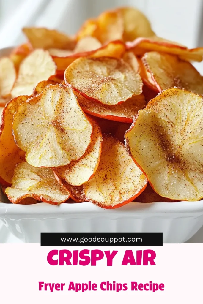 Satisfy your snack cravings with these Crispy Air Fryer Apple Chips! Made with just a few simple ingredients, these delightful treats are easy to prepare and perfect for any occasion. Follow our step-by-step instructions for a deliciously crunchy snack that’s both healthy and satisfying. Ready to impress your taste buds? Click through to discover how to make your own batch today! #AirFryerRecipes #HealthySnacks #AppleChips #CrispyTreats