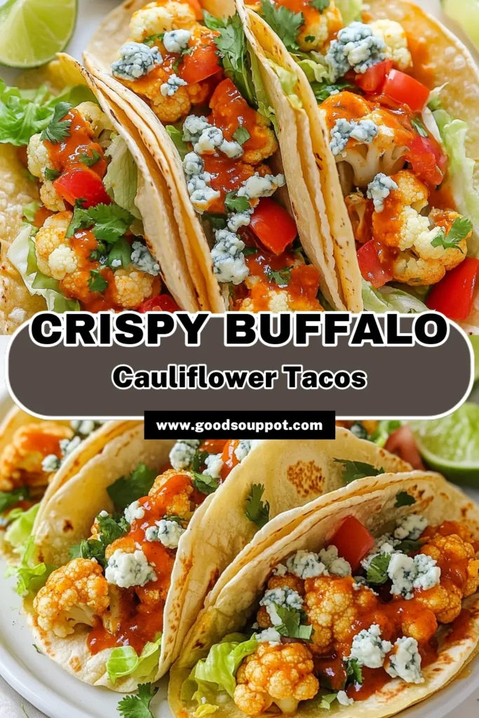 Discover the ultimate Buffalo Cauliflower Tacos recipe that will elevate your taco night! These spicy cauliflower tacos are perfect for vegetarian taco recipes and embody healthy cauliflower recipes at their best. Enjoy gluten-free taco ideas with this simple yet delicious dish. Perfectly baked and tossed in buffalo sauce, they’re a crowd-pleaser! Don't miss out—save this recipe now! #BuffaloCauliflowerTacos #VegetarianRecipes #HealthyEating #GlutenFreeTacos