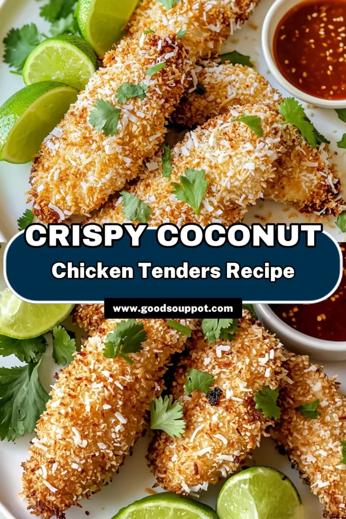 Craving a deliciously crispy snack? Dive into these mouthwatering air fryer coconut chicken tenders that are easy to make and sure to impress! With a perfect coating of coconut and panko, these tenders are not only flavorful but also healthier than traditional frying. Get ready for a quick prep time and a fabulous meal in just 30 minutes. Click through to explore the full recipe and make this tasty treat today! #AirFryerRecipes #CoconutChicken #HealthyEating #EasyRecipes