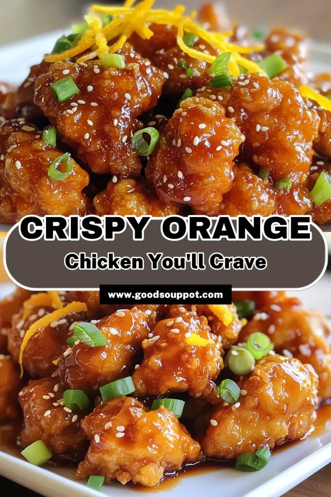 Discover the perfect Orange chicken recipe with this crispy orange chicken dish that will elevate your dinner game! This easy chicken recipe features a delightful combination of crunchy chicken and a homemade orange sauce that's bursting with flavor. Perfect for any occasion, this zesty chicken dish is sure to impress. Save this recipe for a delicious weeknight meal! #CrispyOrangeChicken #OrangeChickenRecipe #EasyChickenRecipe #HomemadeOrangeSauce