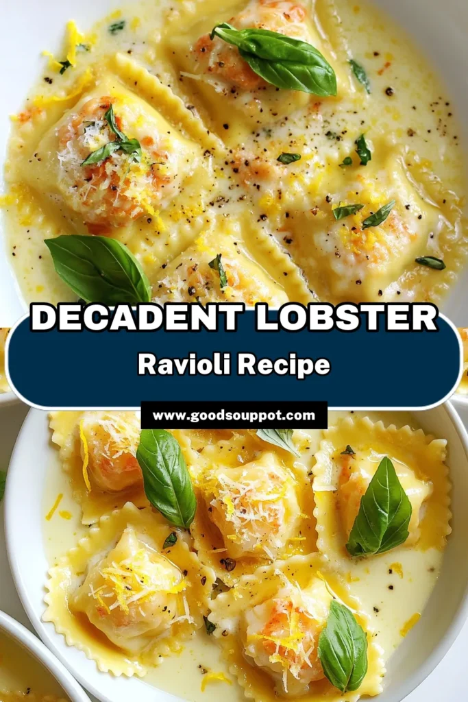 Indulge in this lobster ravioli recipe featuring a rich, creamy sauce for pasta that will impress any foodie. Perfect for gourmet pasta dishes, this easy lobster recipe combines homemade lobster ravioli with a velvety cream sauce, garlic, and Parmesan. Whether you're hosting a dinner party or enjoying a cozy night in, this dish is sure to delight. Try it tonight! Save & share your culinary masterpiece! #LobsterRavioli #GourmetPasta #EasyLobsterRecipes #PastaLovers