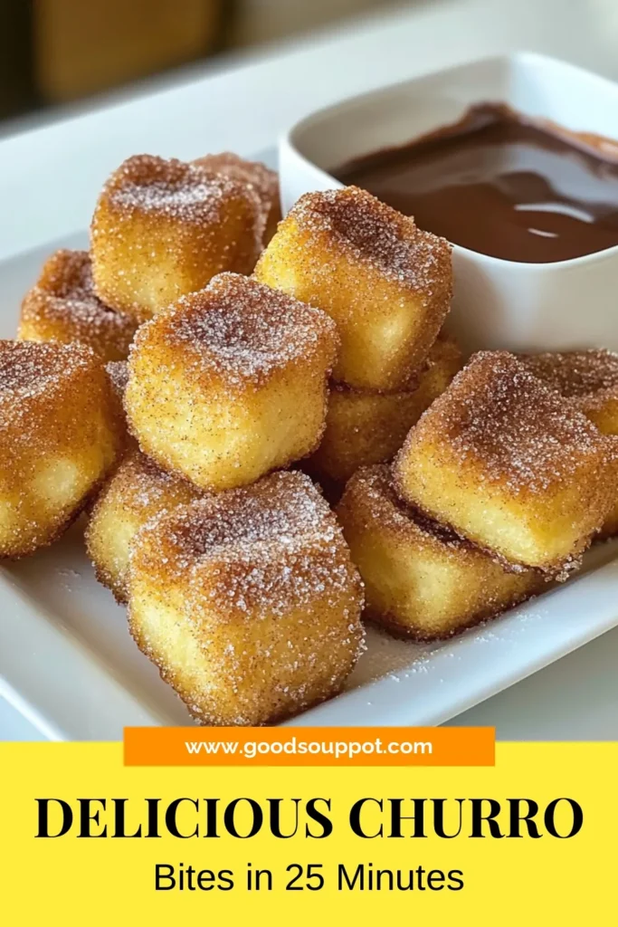 Indulge in these delicious Easy Baked Churro Bites! This baked churro bites recipe offers a quick and simple way to enjoy homemade churros flavored with cinnamon and sugar. Perfect as a quick dessert recipe, these cinnamon sugar treats are guaranteed to satisfy your sweet tooth. Try making these easy churro bites for your next gathering and watch them disappear! Save this pin for a delightful dessert! #ChurroBites #DessertRecipes #CinnamonSugar #EasyBaking