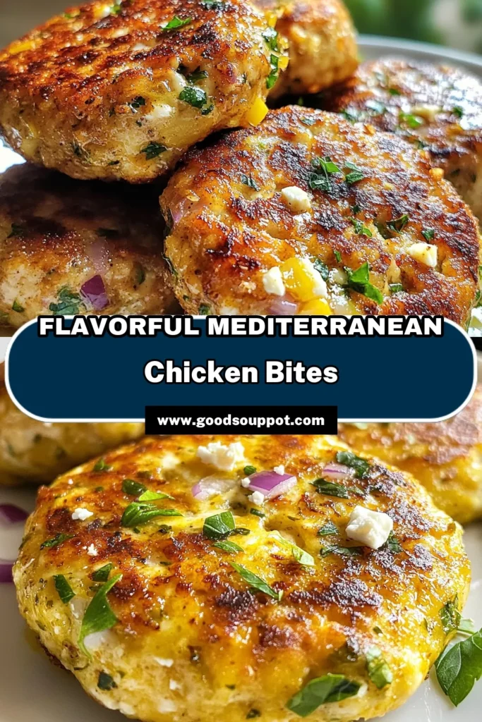 Discover the deliciousness of Mediterranean chicken patties with this healthy chicken patties recipe! Made with ground chicken, quinoa, and feta cheese, these flavorful patties are perfect for any meal. Enjoy these quinoa chicken patties with tzatziki or in pita for a tasty twist. Ready in just 30 minutes, they're the ideal addition to your healthy meal plan! Try this feta cheese burger recipe tonight! Save for later! #MediterraneanChickenPatties #HealthyRecipes #GroundChickenRecipes #QuinoaPatties