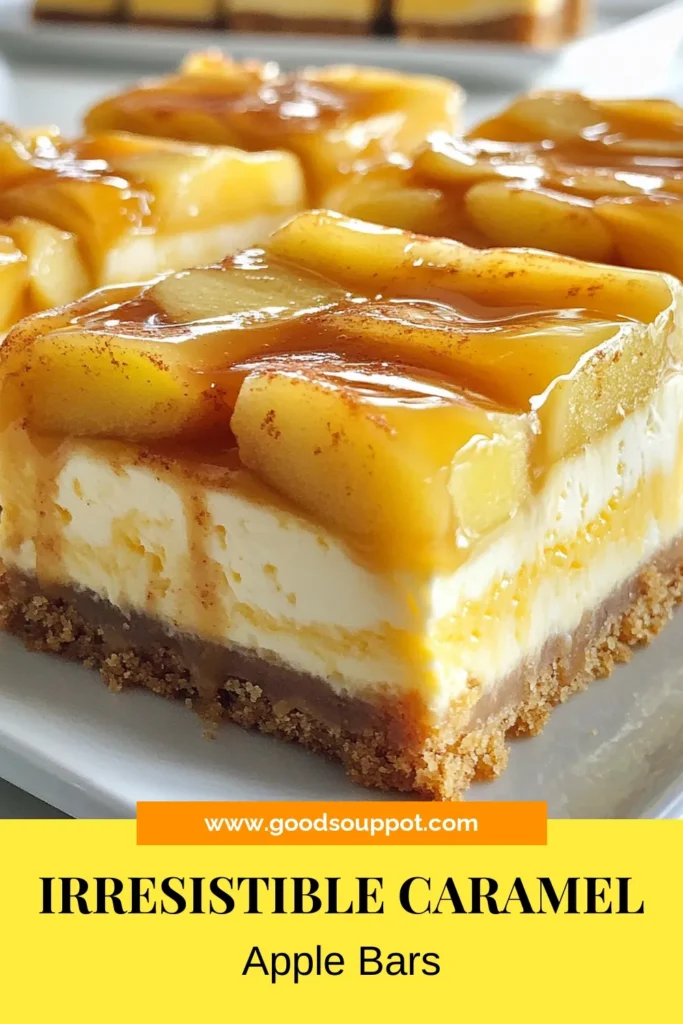 Indulge in these delicious homemade Caramel Apple Cheesecake Bars! This easy caramel dessert bars recipe combines creamy cheesecake with fresh apples and a rich caramel drizzle, making it the perfect fall dessert idea. With simple steps, you can create this delightful treat that will impress your friends and family. Don't miss out on this apple dessert recipe – save it for your next gathering! #CaramelAppleCheesecake #FallDesserts #EasyDesserts #HomemadeTreats