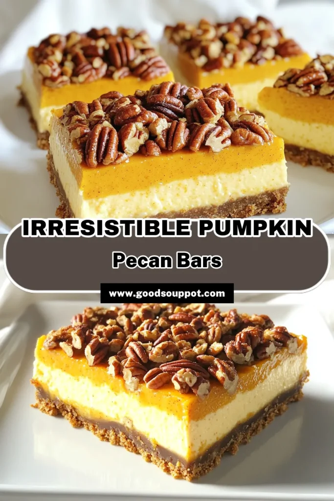 Indulge in the perfect fall treat with these Pumpkin Pecan Pie Cheesecake Bars! This delicious recipe combines creamy pumpkin cheesecake with a crunchy pecan topping for an unforgettable dessert. Perfect for gatherings or cozy nights at home, these bars are easy to make and incredibly satisfying. Click through to discover the full recipe and bring this delightful dessert to your table. #PumpkinPecanPie #CheesecakeBars #FallDesserts #BakingJoy