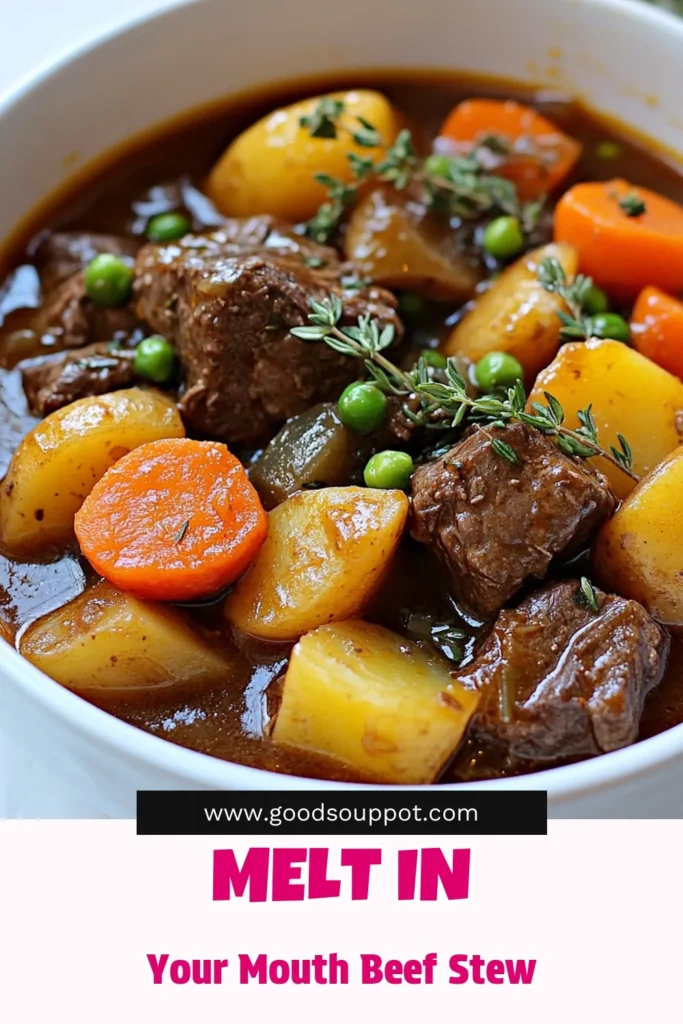 Discover the ultimate comfort food with this hearty slow cooker beef stew recipe! Made with tender beef chuck and fresh vegetables, this easy beef stew recipe is perfect for busy days. Just toss everything in your slow cooker and let the flavors meld for a delicious meal. Enjoy a warm bowl of beef chuck stew that's sure to impress! Save this recipe for your family dinners. #SlowCookerBeefStew #HeartyBeefStewRecipe #EasyBeefStewRecipe #SlowCookerRecipesWithBeef