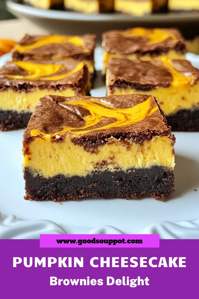 Indulge in the ultimate comfort treat with these Pumpkin Cheesecake Swirl Brownies! This delightful Swirl Brownies Recipe combines rich chocolate brownies with a creamy pumpkin cheesecake layer, making it the perfect Fall Dessert Recipe. Ideal for holiday gatherings or cozy nights in, these Pumpkin Dessert Ideas will impress anyone. Don’t miss out—try this easy Cheesecake Brownies recipe and save for your next baking adventure! #PumpkinCheesecakeBrownies #FallDessertRecipes #PumpkinDessertIdeas #CheesecakeBrownies