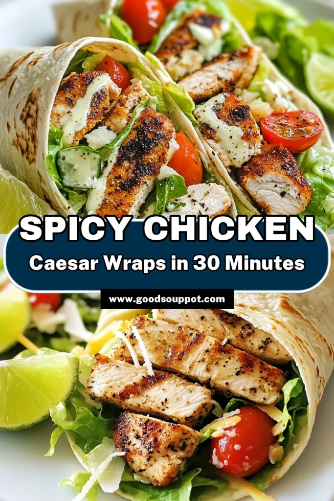 Looking for a delicious and easy dinner option? Try this Blackened Chicken Caesar Wrap! This Caesar Wrap Recipe combines juicy blackened chicken with fresh romaine lettuce, cherry tomatoes, and tangy Caesar dressing, all wrapped in a soft tortilla. Perfect for quick meals or meal prep, these Easy Chicken Wraps are a family favorite. Enjoy a flavorful Blackened Chicken Salad experience in every bite. Save this recipe for your next Tortilla Wrap Dinner! #ChickenWrap #EasyRecipes #MealPrep #DinnerIdeas