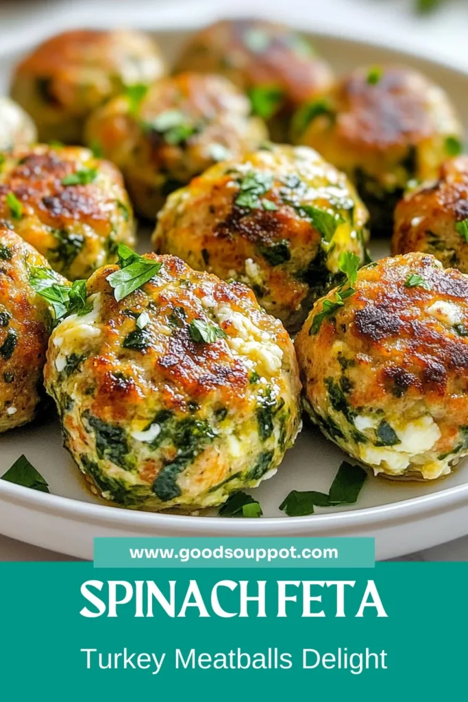 Discover a delicious turkey meatballs recipe with a healthy twist! These savory spinach feta meatballs combine ground turkey and fresh spinach, making them a perfect addition to your weeknight dinners. Packed with flavor and easy to make, these healthy turkey meatballs are sure to impress. Try this simple recipe and elevate your ground turkey recipes today! Save now for your next meal! #TurkeyMeatballs #HealthyRecipes #SpinachFeta #ComfortFood