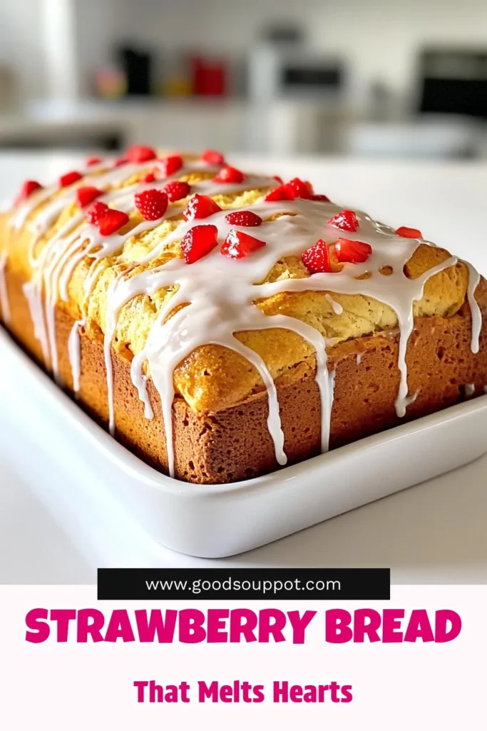 Indulge in the delightful flavors of Strawberry Dream Bread! This easy-to-follow recipe combines fresh strawberries with a buttery, moist loaf that’s perfect for any occasion. Topped with a sweet glaze, each slice is a taste of heaven! Discover how to make this delicious treat and impress your friends and family. Click now to explore the full recipe and bring this sweet creation to your kitchen! #StrawberryBread #BakingLove #DessertRecipe #HomemadeGoodness