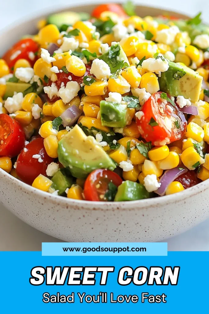 Discover the ultimate Crack Corn Salad recipe that's perfect for summer! This easy corn salad combines fresh corn, colorful peppers, cherry tomatoes, creamy avocado, and tangy feta for a deliciously healthy corn salad. It's a delightful dish for picnics or barbecues! Try this quick recipe today and impress your guests! Save this post for your next outdoor gathering! #CrackCornSalad #SummerCornSalad #EasyCornSalad #HealthyCornSalad