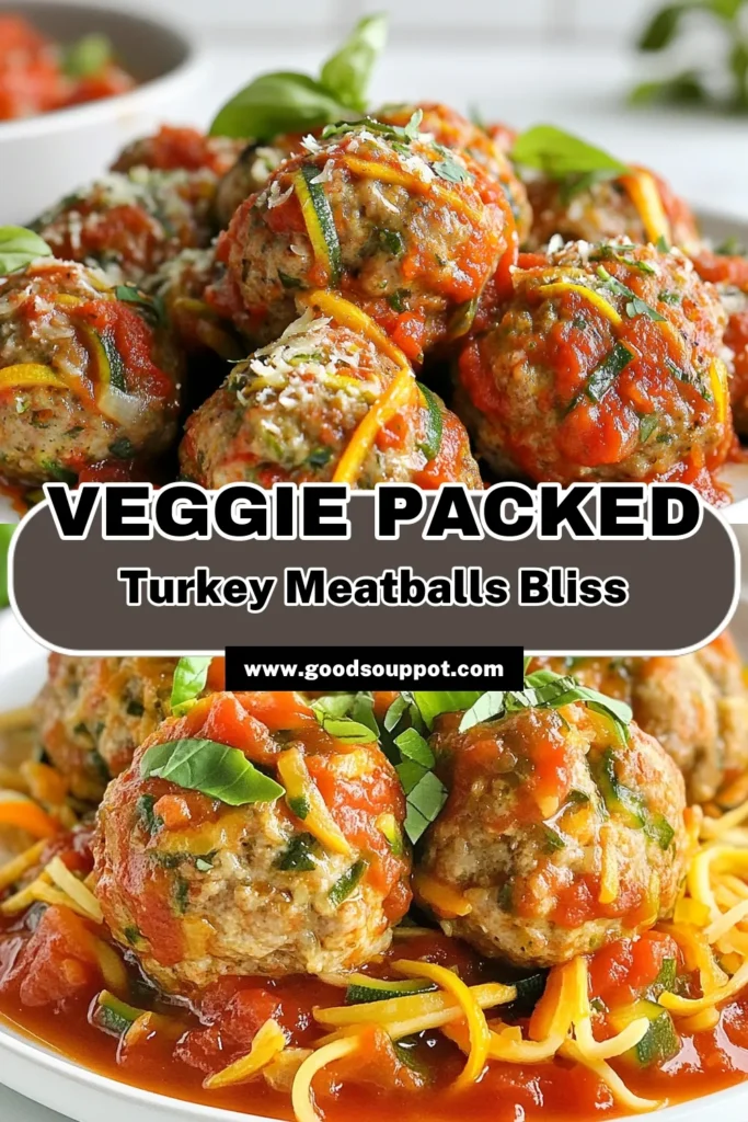 Discover how to create delicious veggie turkey meatballs with this easy turkey meatballs recipe! Packed with vegetables like zucchini, carrot, and bell pepper, these healthy turkey meatballs are not only flavorful but also nutritious. Baked to perfection, they're perfect for dinner or meal prep. Enjoy turkey meatballs with vegetables in marinara sauce for a hearty dish. Save this healthy treat for your next family meal! #HealthyEating #TurkeyMeatballs #EasyRecipes #MealPrepIdeas