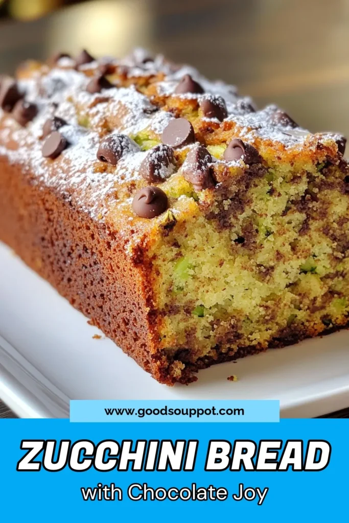 Indulge in this scrumptious chocolate chip zucchini bread that combines healthy zucchini recipes with rich chocolate flavor. Perfect for dessert lovers, this easy zucchini bread recipe is both moist and delicious, making it a favorite among zucchini desserts with chocolate. Enjoy a slice of this chocolate zucchini loaf that’s easy to make and sure to impress. Save this recipe and delight your taste buds! #ChocolateChipZucchiniBread #ZucchiniDesserts #HealthyZucchiniRecipes #ChocolateZucchiniLoaf