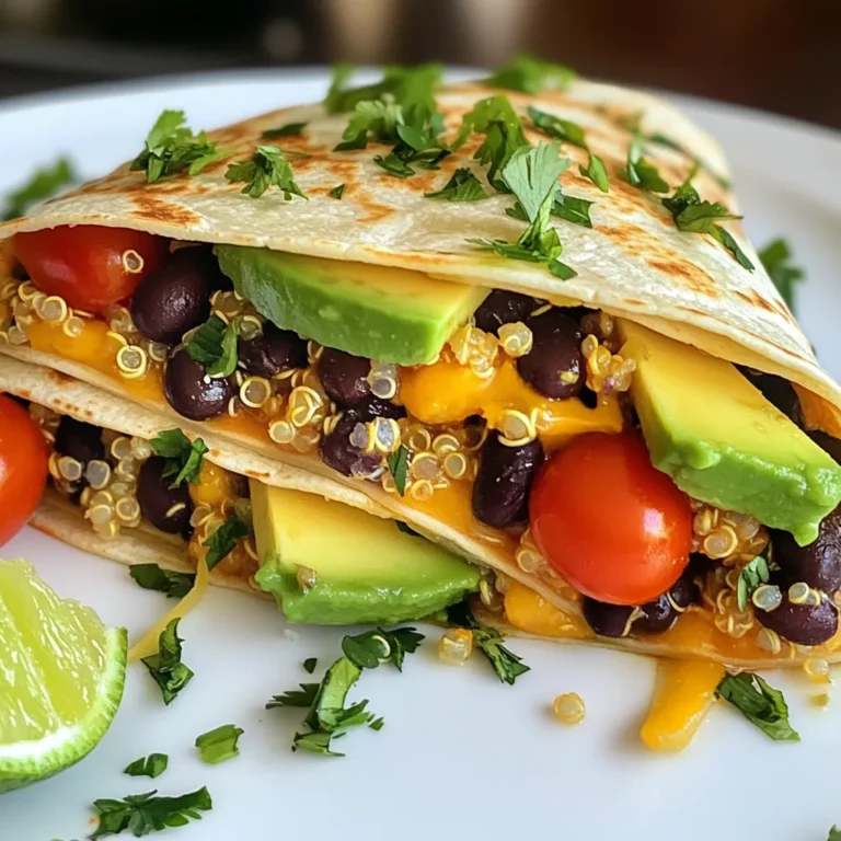 Here’s what you need for the TikTok Tortilla Wrap Hack: - 4 large tortillas - 1 cup cooked quinoa - 1 cup black beans, rinsed and drained - 1 cup shredded cheese (cheddar or queso fresco) - 1 avocado, sliced - 1 cup cherry tomatoes, halved - 1/2 cup corn (fresh or canned) - 1/4 cup fresh cilantro, chopped - 2 tablespoons lime juice - Salt and pepper to taste - Hot sauce (optional, for serving) Gather these ingredients before you start. Each one adds great flavor and nutrition. The quinoa and beans give protein, while the veggies add crunch and color. You can use your favorite cheese to make it even tastier. If you love spice, have some hot sauce ready for serving! {{ingredient_image_1}} First, you need to prepare the filling. In a big bowl, mix together: - 1 cup cooked quinoa - 1 cup black beans, rinsed and drained - 1/2 cup corn (fresh or canned) - 1/4 cup fresh cilantro, chopped Next, add flavor! Squeeze in 2 tablespoons of lime juice and sprinkle some salt and pepper to taste. Mix it well until everything is combined. Now, let’s cut the tortillas. Take one large tortilla and place it flat on a clean surface. With a sharp knife, make one cut from the center to the bottom edge. This cut will create four sections. Be careful to keep the sections even for the best wrap. It’s time to layer the fillings! Start by adding your mix. In the top left section, place a handful of the quinoa and bean mix. Next, in the top right, sprinkle some shredded cheese. For the bottom left, add a few slices of avocado. Finally, in the bottom right, pile in the halved cherry tomatoes. To fold, start with the top left section. Fold it over to the middle. Then, fold the right section over that. Now, take the bottom left and fold it up. Lastly, fold the bottom right over to complete your wrap. Heat a non-stick skillet over medium heat. Place the wrap seam-side down in the skillet. Cook it for about 3 to 4 minutes on each side. You want it to be golden brown and crispy. Keep an eye on it to avoid burning! Once cooked, remove the wrap from the skillet and let it cool for a minute. Slice it diagonally to show off those tasty layers. For a fun touch, serve with some hot sauce on the side. You can also add some fresh herbs or a sprinkle of cheese on top for presentation. Enjoy! To avoid tearing the tortilla, always use room temperature tortillas. Cold tortillas crack easily. If they feel stiff, warm them gently in the microwave for a few seconds. This makes them soft and easy to fold. For even cooking, heat your skillet to medium. A hot skillet gives the tortilla a nice crisp. Don’t rush this step! If the heat is too low, the wrap will not brown well. You can spice things up by adding spices like cumin or paprika. A pinch of chili powder adds a nice kick too. For a burst of freshness, add some chopped green onions or jalapeños. To add protein, consider shredded chicken or cooked ground beef. You can also use tofu for a plant-based option. Adding more veggies, like bell peppers or spinach, will give your wrap extra bulk. One common mistake is overfilling the tortilla. Too much filling makes it hard to fold. Stick to small portions in each section to keep it neat. Another mistake is not heating the skillet enough. If it's not hot, the wrap won’t get crispy. Trust me, you want that golden-brown finish! Pro Tips Use Fresh Ingredients: Always opt for fresh vegetables and herbs to enhance the flavor and nutritional value of your wrap. Customize Your Fillings: Feel free to swap out ingredients based on your preferences or dietary needs; grilled chicken or sautéed peppers can make great additions. Perfect the Fold: Take your time when folding the wrap to ensure all fillings stay inside, resulting in a clean and professional presentation. Adjust Cooking Time: Keep an eye on the heat while cooking; too high can burn the tortilla while too low may not crisp it up properly. {{image_2}} For a vegetarian twist, you can swap out the black beans or quinoa. Try using chickpeas or lentils instead. Both add great protein. You can also use different veggies like bell peppers or spinach for added flavor. If you want more cheese, go for it! You can never have too much cheese. If you need a gluten-free option, use corn tortillas or rice wraps. These are great substitutes. They keep the wrap fun and tasty. Just check the labels to ensure they are gluten-free. You can find many brands at your local store. Want to add global flavors? Try a Mediterranean wrap. Use hummus, olives, and feta cheese. For an Asian flair, add cooked chicken, teriyaki sauce, and shredded carrots. You can even go for a spicy Mexican style with jalapeños and salsa. The options are endless, and your taste buds will thank you! To keep your tortilla wraps fresh, follow these steps. First, allow the wraps to cool completely. This helps prevent moisture build-up. Next, wrap each tortilla in parchment paper or foil. This keeps them safe and tasty. Place them in an airtight container. Store in the fridge for up to three days. If you use a container, make sure it seals well. This helps keep the wraps from drying out. To reheat your wraps for the best texture and flavor, use a skillet. Heat it over medium heat. Place the wrap seam-side down in the skillet. Cook for about 2-3 minutes on each side. This will make them warm and crispy. You can also use a microwave. Heat on a plate for about 30 seconds. But, this method may leave them soft. So, I recommend using a skillet for that crunch. If you want to freeze your wraps, follow these easy steps. Wrap each tortilla tightly in plastic wrap. Then, place them in a freezer-safe bag. Make sure to squeeze out the air. This helps prevent freezer burn. You can freeze them for up to three months. When you’re ready to eat, take a wrap out and thaw it overnight in the fridge. Reheat it in the skillet as mentioned before. This will keep the flavor and texture just right. The TikTok Tortilla Wrap Hack is a fun way to make wraps. This method went viral on TikTok. It shows how to cut and fold a tortilla to create layers of tasty fillings. You can customize each wrap with your favorite ingredients. It makes meals easy and fun! Yes, you can prepare this wrap ahead of time. Make the filling and store it in the fridge. You can cut the tortillas and keep them ready too. Just assemble the wraps when you are ready to eat. This saves time and keeps things fresh. You can get creative with your fillings! Here are some ideas: - Grilled chicken or steak - Hummus with veggies - Pesto and mozzarella - Spinach and feta cheese Mix and match to find your favorite combo. Have fun with it! This recipe is great for meal prep! You can make several wraps at once. Store them in containers for the week. Just heat them up when you want a quick meal. It saves time and keeps you on track with healthy eating. To add spice to your wrap, try these tips: - Use spicy cheese like pepper jack. - Add jalapeños or diced peppers. - Mix in some hot sauce with the filling. These options will bring heat and flavor to your wrap! You now have a complete guide to making tasty wraps. We covered key ingredients, step-by-step instructions, and helpful tips. You learned about variations for diets and how to store extras. Remember, avoid overfilling your tortillas and use a hot skillet for crispiness. This recipe is easy and fun, perfect for meal prep or a quick meal. Enjoy experimenting with flavors and share your creations!