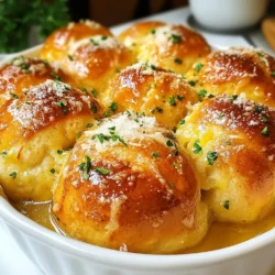 - 3 cups all-purpose flour - 2 tablespoons sugar - 1 packet (2¼ teaspoons) instant yeast - 1 teaspoon salt - 1 cup warm water (110°F to 115°F) - ¼ cup olive oil - 2 tablespoons fresh rosemary, finely chopped - 2 tablespoons fresh thyme, finely chopped - 1 teaspoon garlic powder - 1 teaspoon onion powder - ½ cup grated Parmesan cheese - ¼ cup unsalted butter, melted - Fresh parsley for garnish To make savory herb monkey bread, you need simple ingredients. The flour forms the base of the bread. Sugar helps the yeast rise. Instant yeast makes the dough fluffy. Salt adds flavor. Warm water activates the yeast. Olive oil keeps the bread moist and adds a nice flavor. Fresh herbs, like rosemary and thyme, give the bread its unique taste. Garlic and onion powders add depth. Parmesan cheese brings a rich, salty flavor. Finally, melted butter coats the dough balls and makes them golden. This list of ingredients is easy to find. You can get them all at your local store. Use fresh herbs for the best taste. Enjoy the fun of making this delicious bread! {{ingredient_image_1}} - In a large mixing bowl, combine 3 cups of all-purpose flour, 2 tablespoons of sugar, 1 packet of instant yeast, and 1 teaspoon of salt. Mix well until blended. - In another bowl, mix 1 cup of warm water (110°F to 115°F) with ¼ cup of olive oil. Pour this mixture into the dry ingredients. - Stir in 2 tablespoons of finely chopped rosemary, 2 tablespoons of finely chopped thyme, 1 teaspoon of garlic powder, and 1 teaspoon of onion powder. Combine until a shaggy dough forms. - Knead the dough on a lightly floured surface for about 5-7 minutes until it becomes smooth and elastic. This step is key for a fluffy texture. - Place the dough in a greased bowl and cover it with a clean towel. Let it rise in a warm place for about 1 hour or until it has doubled in size. - Once the dough has risen, punch it down gently. Pinch off small pieces of dough, about the size of a walnut. - Roll each piece into a ball. Dip each ball in melted butter, then roll it in ½ cup of grated Parmesan cheese. This adds a great flavor. - Layer the dough balls in a greased bundt pan, arranging them randomly and leaving some space for them to expand. - Let the assembled monkey bread rise for about 30 minutes. Preheat your oven to 350°F (175°C) while it rises. - Bake in the preheated oven for 30-35 minutes until golden brown. Allow the bread to cool in the pan for about 10 minutes, then invert it onto a serving plate. - Garnish with fresh parsley before serving. Enjoy the warm, flavorful bread. To knead dough well, use your palms. Press down and fold the dough. Keep working it for 5-7 minutes until it feels smooth. If the dough is sticky, sprinkle a bit of flour on your hands. This helps you manage it without adding too much flour overall. For yeast bread to rise well, find a warm spot in your home. Cover the bowl with a clean towel to keep it cozy. Ideal temperatures are between 75°F and 85°F. This helps the yeast grow and makes your bread fluffy. If your dough is sticky, try oiling your hands. This prevents it from sticking to your fingers. You can also use a bench scraper to lift and fold the dough. This keeps your workspace clean and makes handling easier. To serve monkey bread attractively, take it straight from the pan. Place it on a large plate and let the bread shine. You can sprinkle fresh parsley on top for a pop of color. Melted butter on the side is a must. It adds richness and flavor. You can even mix garlic or herbs into the butter for an extra kick. One common mistake is over-proofing the dough. If you let it rise too long, it can lose its strength. Keep an eye on it; once it's doubled, it's ready. Another mistake is incorrect oven temperatures. Always preheat your oven to 350°F (175°C). If it's too hot, your bread can burn on the outside and stay raw inside. Use an oven thermometer to check accuracy. Pro Tips Perfect Dough Texture: The dough should be soft and slightly tacky but not overly sticky. Adjust flour or water as needed during the kneading process. Herb Variations: Feel free to mix and match herbs based on your preference. Basil, oregano, or chives can add unique flavors. Storage Tips: Store leftover monkey bread in an airtight container at room temperature for up to 2 days. Reheat in the oven for best results. Serving Suggestions: Serve with a side of marinara sauce or garlic butter for an extra flavor boost! {{image_2}} You can change the flavor of your monkey bread by using different herbs. Try basil or oregano for a fresh twist. Both herbs add a nice aroma and taste. Mixing herbs can give you a unique flavor profile. Cheese is another great way to mix things up. Instead of Parmesan, use cheddar for a sharper taste. Feta can add a tangy, creamy texture that pairs well with herbs. Experiment with your favorite combinations to find what you like best. Want to make your monkey bread heartier? Add cooked bacon or ham. This adds a savory kick that many people enjoy. Just chop the meat into small pieces and mix it with the dough. You can also add sun-dried tomatoes for a burst of flavor. Their sweetness contrasts nicely with the herbs. Olives can add a briny taste that elevates your dish. If you need gluten-free options, you can substitute regular flour. Use a gluten-free mix that works well in baking. Just ensure it contains xanthan gum to help the bread rise. For vegan options, swap out butter for a plant-based version. You can also use vegan cheese instead of dairy cheese. Both changes keep the dish delicious while meeting dietary needs. These adjustments let everyone enjoy this tasty treat. To keep your savory herb monkey bread fresh, store it properly. Let it cool completely first. Then, place it in an airtight container. You can refrigerate it for up to three days. For longer storage, freeze the bread. Wrap it tightly in plastic wrap, then in foil. It can last up to three months in the freezer. Use glass or plastic containers with a secure lid. A resealable freezer bag also works well for frozen bread. If you prefer, you can also use a bread box for short-term storage. Just make sure it’s cool and dry before storing. To reheat your monkey bread, preheat your oven to 350°F (175°C). Place the bread in a baking dish. Cover it with aluminum foil to keep it moist. Heat for about 10-15 minutes. This method helps to restore its soft texture. If you have stale monkey bread, try refreshing it. Brush it lightly with melted butter or olive oil. You can also microwave it for about 10-15 seconds. This adds some moisture back into the bread. It’s a great way to enjoy leftovers again! What can I substitute for fresh herbs? You can use dried herbs. Use one-third of the amount. For example, if the recipe calls for two tablespoons of fresh herbs, use about one tablespoon of dried herbs. Can I make this recipe in advance? Yes, you can make the dough a day ahead. Just store it in the fridge after kneading. Allow it to come to room temperature before shaping. How do I know when my monkey bread is done baking? Check the color first. It should be golden brown. You can also tap the bread; it should sound hollow. Why is my dough not rising? The yeast might be old or inactive. Ensure your water is warm, not hot. Yeast needs warmth to thrive. What to do if the bread is too dense? This can happen if you do not knead enough. Kneading helps develop gluten, making the bread rise. If it’s too dense, try adding a bit more warm water next time. How to incorporate different flavors? Try adding spices like paprika or cumin. You can also mix in cheese like cheddar or feta. This adds a new twist to your monkey bread. Can I use pre-made dough for this recipe? Yes, pre-made dough works well. Use it just like you would with homemade dough. Simply shape, coat, and bake. This saves time and still tastes great! This post covered how to make delicious monkey bread with fresh herbs and cheese. I shared easy steps for preparation, dough handling, and baking. You learned tips to perfect your bread and avoid common mistakes. Experimenting with flavors is part of the fun. Whether you prefer savory herbs or added spices, each variation can bring a new taste. Enjoy the baking journey, and remember, practice makes perfect!