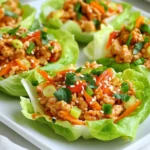 - 1 lb ground chicken - 1 tablespoon olive oil - 1 red bell pepper, finely diced - 1 carrot, grated - 2 green onions, sliced - 3 garlic cloves, minced - 2 tablespoons fresh ginger, minced - 1/4 cup sweet chili sauce - 2 tablespoons soy sauce - 1 tablespoon lime juice - Salt and pepper to taste - 1 head of iceberg or butter lettuce, leaves separated - Chopped cilantro and sesame seeds for garnish When choosing fresh ingredients, look for bright colors and firm textures. The ground chicken should be pink and moist, with no gray areas. Pick a red bell pepper that feels heavy for its size. It should have smooth skin and no blemishes. The carrot should be crisp and free from soft spots. For lettuce, choose leaves that are vibrant and crisp. Avoid any wilted or brown edges. Fresh ginger should feel firm and have a strong aroma. Garlic cloves need to be plump and unblemished. If you have a chicken allergy, try ground turkey or tofu instead. For a gluten-free option, use tamari instead of soy sauce. If you're vegan, replace the ground chicken with a plant-based meat alternative. For a nut-free version, just check that your sweet chili sauce does not contain nuts. You can also skip the sesame seeds if you need to avoid them. If you don't like cilantro, try parsley for a different taste. {{ingredient_image_1}} Start by gathering your ingredients. You will need ground chicken, olive oil, garlic, ginger, and veggies. Heat the olive oil in a large skillet over medium heat. Add minced garlic and ginger. Sauté for one minute until they smell great. Then, add the ground chicken. Break it apart with a spatula. Cook for about 5 to 7 minutes until it turns brown and no longer pink. Next, mix in the finely diced red bell pepper and grated carrot. Cook for 3 to 4 minutes until they soften a bit. To ensure the chicken is juicy, don’t overcrowd the pan. This keeps the heat high. Stir the chicken often for even cooking. When the chicken is ready, pour in the sweet chili sauce, soy sauce, and lime juice. Mix everything well. Let it simmer for about 2 minutes so the flavors blend. This step helps the chicken soak up all the yummy flavors. Season with salt and pepper to taste. Now it’s time to make the lettuce cups. Take a head of iceberg or butter lettuce. Carefully separate the leaves and set them on a plate. Spoon a generous amount of the chicken mixture into each leaf. Make sure to fill them well. These little cups are fun to eat! Finally, add garnishes like sliced green onions, chopped cilantro, and a sprinkle of sesame seeds. They add color and extra flavor. Enjoy your fresh and tasty Sweet Chili Chicken Lettuce Cups! To boost flavor, add fresh herbs like cilantro or basil. They bring brightness to the dish. You can also try a pinch of red pepper flakes for heat. For a deeper taste, sprinkle some ground cumin or coriander. These spices make your chicken taste rich and warm. Use lime zest to add a fresh zing to your cups. The more you experiment, the more you'll find flavors you love! For tender chicken, use medium heat while cooking. Start by sautéing garlic and ginger, which adds flavor. When you add the ground chicken, break it up with a spatula. This helps it cook evenly. Cook until it is no longer pink, about 5-7 minutes. If you overcook it, the chicken can become dry. Remember to add sauces near the end to keep the chicken moist and flavorful. Serve these lettuce cups with a side of jasmine rice or quinoa. They add a nice contrast to the fresh lettuce. You can also pair them with a light cucumber salad. This keeps the meal bright and refreshing. For a fun twist, serve with pickled vegetables. They add crunch and tang. Don't forget to garnish with chopped cilantro and sesame seeds for an extra touch! Pro Tips Use Fresh Ingredients: Fresh vegetables and herbs will enhance the flavor and texture of your lettuce cups, making them more vibrant and delicious. Adjust Spice Level: If you prefer a spicier kick, consider adding some chopped chili peppers or a dash of hot sauce to the chicken mixture. Make-Ahead Option: You can prepare the chicken mixture in advance and store it in the refrigerator. Just assemble the cups right before serving for a fresh taste. Try Different Greens: While iceberg or butter lettuce works well, you can also experiment with other greens like romaine or even collard greens for a different flavor and texture. {{image_2}} You can switch out the ground chicken for other proteins. Ground turkey works well and has a similar taste. If you prefer red meat, try ground beef or pork. For a lighter option, shredded chicken is great too. Just remember to adjust the cooking time based on the protein you choose. To make this dish vegetarian or vegan, replace the chicken with mushrooms or tofu. Both options soak up flavors nicely. Use firm tofu for a good texture. Simply sauté it until golden brown. You can also add more veggies, like zucchini or bell peppers, for added crunch and flavor. While sweet chili sauce is a star, feel free to explore other sauces. Hoisin sauce adds a rich flavor. Sriracha can bring heat if you like spicy food. For a tangy twist, try adding a splash of teriyaki sauce. Mixing different sauces can create a unique taste each time. Enjoy experimenting! To keep your Sweet Chili Chicken Lettuce Cups fresh, place leftovers in an airtight container. Make sure the chicken mixture and lettuce leaves are stored separately. This way, the lettuce stays crisp. You can store the chicken mixture in the fridge for about 3-4 days. If you store it well, you can enjoy those flavors later! When you're ready to eat leftovers, heat the chicken mixture in a skillet over medium heat. Stir it well to ensure even warming. This takes about 5-7 minutes. Avoid using a microwave, as it can make the chicken rubbery. Once warmed, spoon it into fresh lettuce leaves and enjoy the crunch! To freeze the chicken mixture, let it cool first. Then, place it in a freezer-safe container. It can last up to 3 months in the freezer. When you're ready to eat, thaw the mixture in the fridge overnight. Reheat it in a skillet before serving. Fresh lettuce leaves are best added just before eating! Yes, you can use different lettuces. Romaine or butter lettuce works well. Both types have sturdy leaves, making them great for holding the filling. If you want a crunchy bite, use iceberg lettuce. Each type adds its own taste and texture. This allows you to customize your dish based on what you prefer. To add heat, you can mix in red pepper flakes. Start with a small amount, like half a teaspoon. If you want more spice, add a little more. You can also use sriracha or chopped fresh chili peppers in the chicken mixture. These additions bring a nice kick to your Sweet Chili Chicken Lettuce Cups. This dish pairs well with many sides. You could serve jasmine rice or quinoa for a filling meal. A light salad with cucumber and carrots adds freshness. For a crunchy side, try vegetable spring rolls. These options balance the flavors and textures of the lettuce cups. This article covered how to make delicious Sweet Chili Chicken Lettuce Cups. You learned about key ingredients and how to select fresh ones. We explored cooking methods, tips for perfect chicken, and fun variations. I shared ways to store leftovers and answered common questions. Now, it's time to try this simple recipe. You can enjoy tasty, healthy meals with friends and family. Experiment with flavors and have fun in the kitchen! You won't regret it.