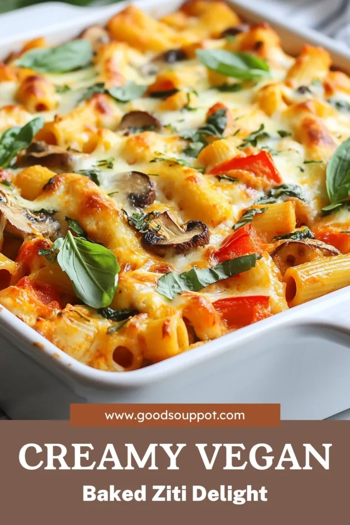 Discover the ultimate comfort food with this Vegan Baked Ziti recipe! Packed with flavor and made with a creamy tofu ricotta recipe, this dish is a must-try for anyone craving cheesy vegan recipes. Perfect for a weeknight dinner, it's one of the most delicious plant-based pasta dishes you'll ever make. Enjoy healthy vegan comfort food that's easy and satisfying. Save this recipe now! #VeganBakedZiti #HealthyRecipes #PlantBased #ComfortFood