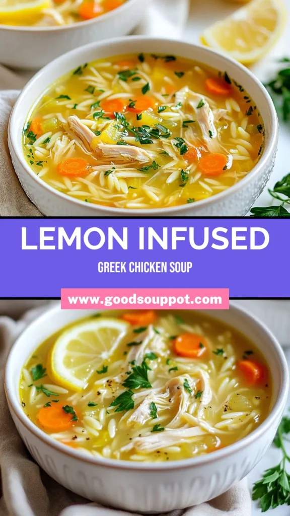 Discover the delightful flavors of Lemon Greek Chicken Soup, a creamy chicken soup with lemon that elevates your dining experience. This orzo chicken recipe is not just delicious but also a healthy Greek chicken delight, perfect for an easy lemon chicken dinner. Packed with tender chicken, fresh veggies, and zesty lemon, it's a must-try! Click to get the full recipe and make this tasty dish today! #LemonGreekChickenSoup #HealthyRecipes #EasyDinner #ComfortFood