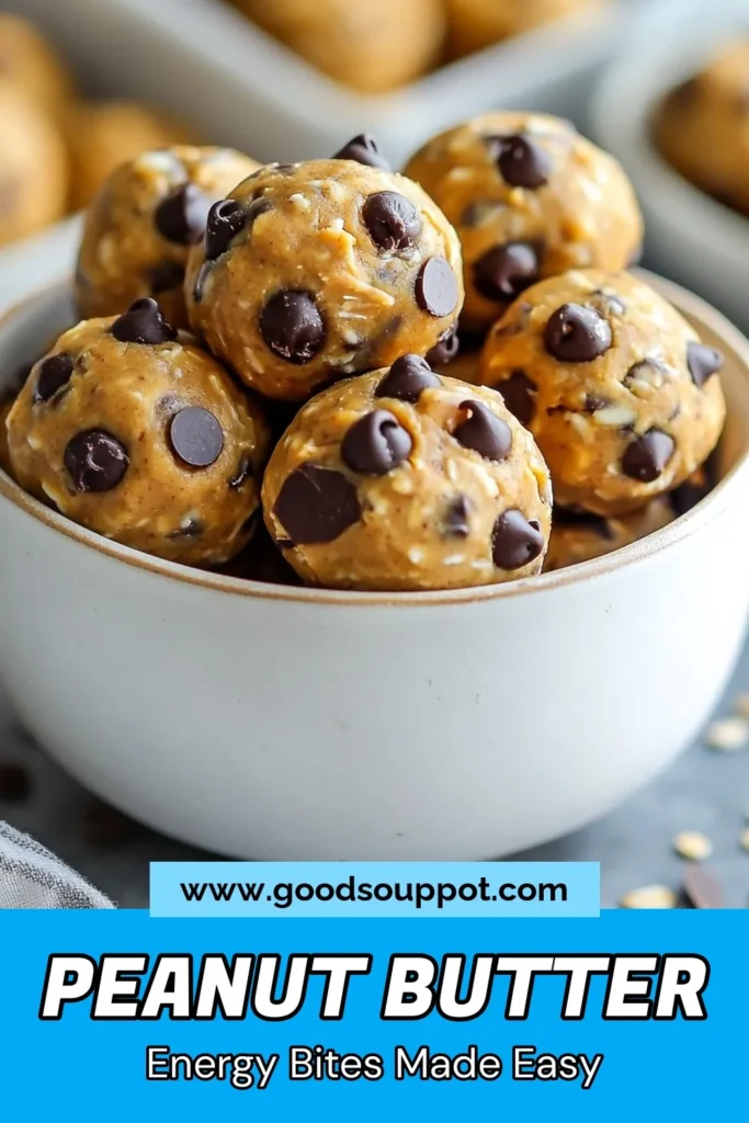 Looking for a quick energy boost? Try these Peanut Butter Energy Bites! These healthy snack recipes are not only delicious but also easy to make. With no-bake energy bites that feature creamy peanut butter and chocolate, they’re perfect for a convenient, guilt-free indulgence. Whip up these chocolate peanut butter bites in just 15 minutes and enjoy a tasty, nutritious snack anytime. Save this recipe for your next snack attack! #HealthySnacks #NoBakeRecipes #EnergyBites #PeanutButterTreats