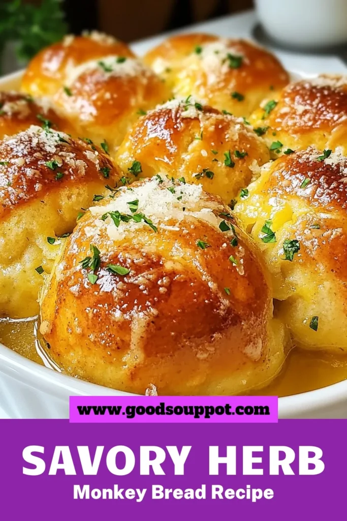 Discover the joy of baking with this Savory Herb Monkey Bread! This homemade monkey bread recipe combines warm, fluffy dough with aromatic herbs and garlic for a delectable treat. Perfect as a snack or side, this easy monkey bread with herbs is sure to impress. Try our garlic Parmesan monkey bread today and elevate your baking game! Click to get the full yeast bread recipe and save it for your next gathering! #MonkeyBread #SavoryRecipes #HomemadeBread #BakingIdeas
